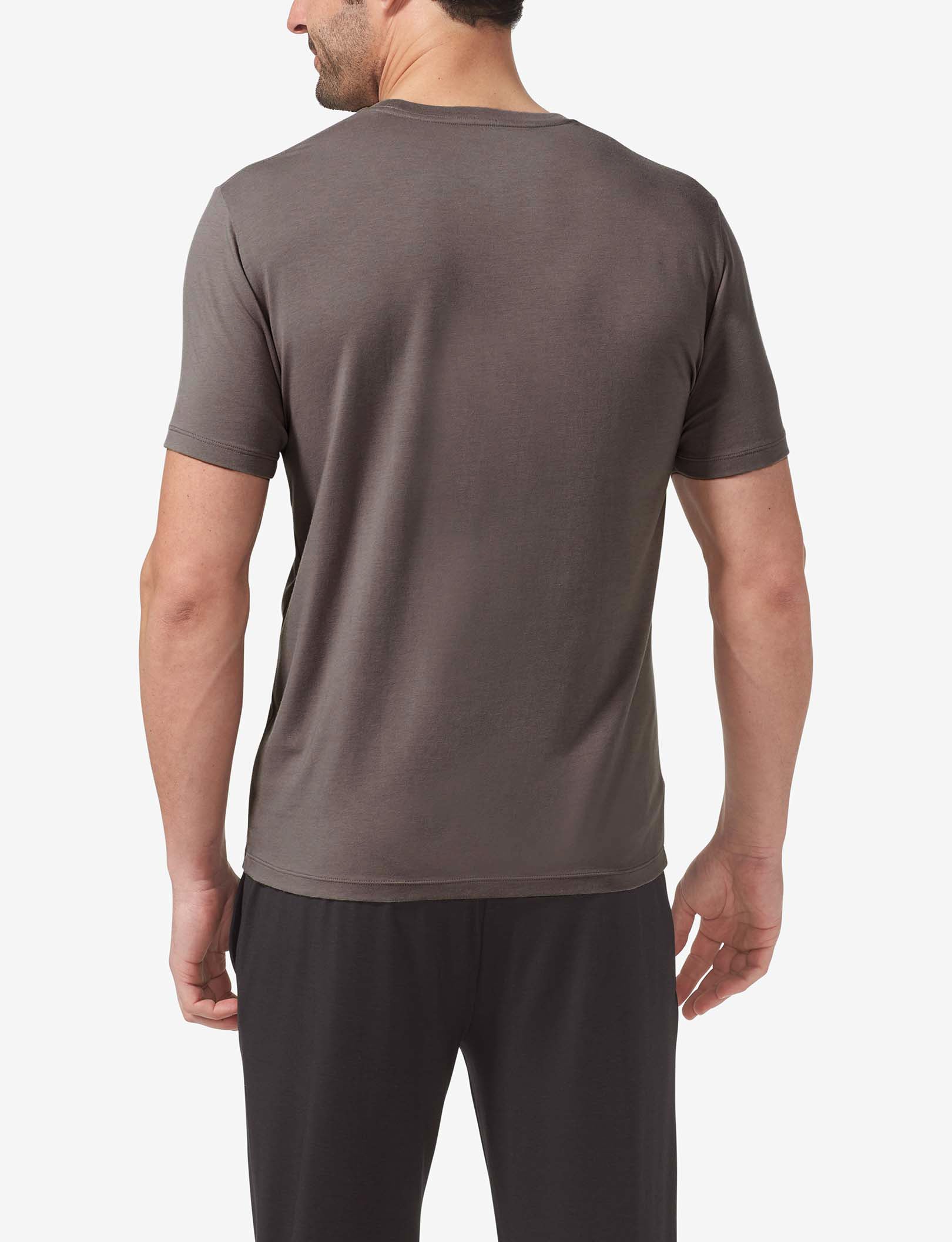 Second Skin Crew Neck Tee::Charcoal Gray