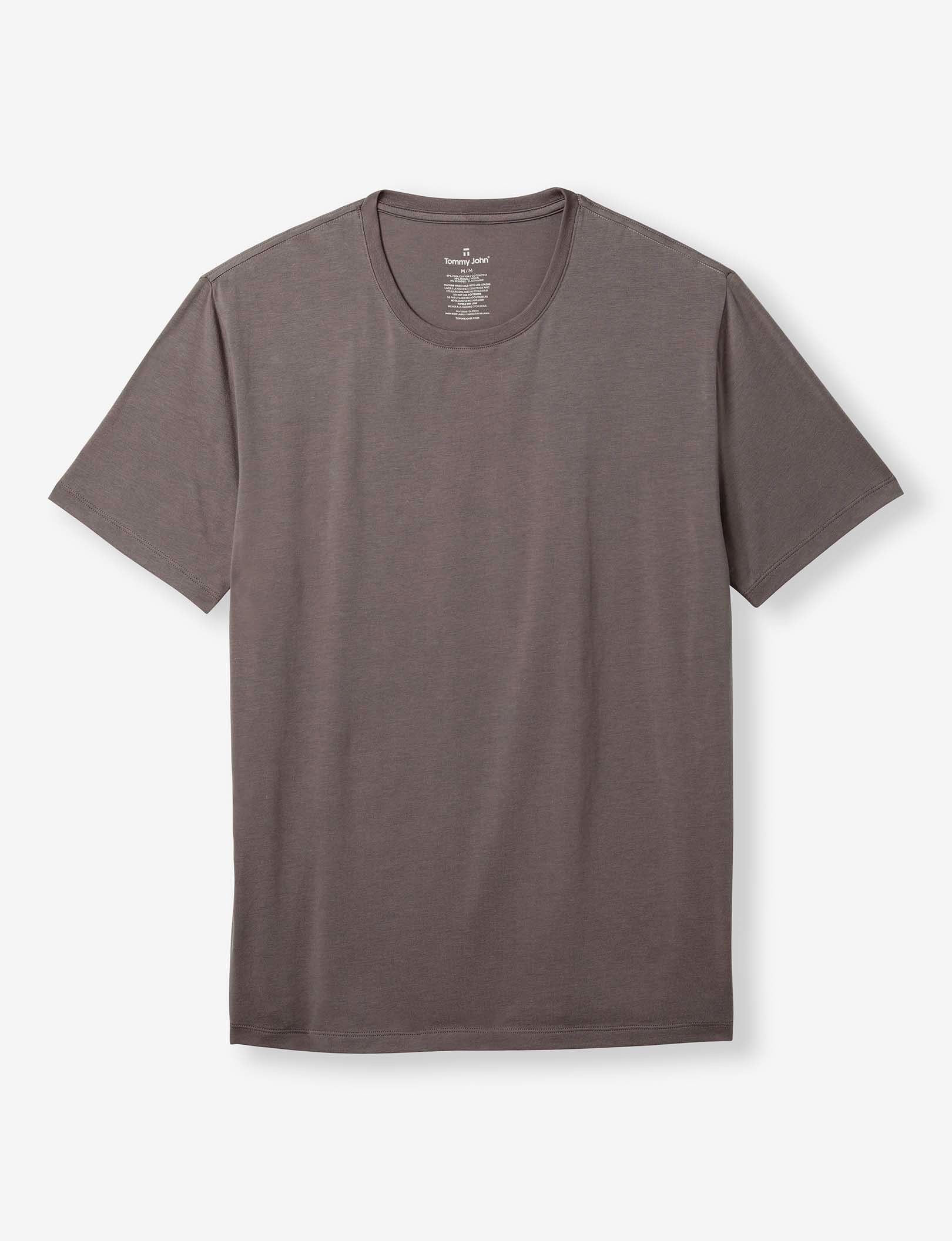 Second Skin Crew Neck Tee::Charcoal Gray