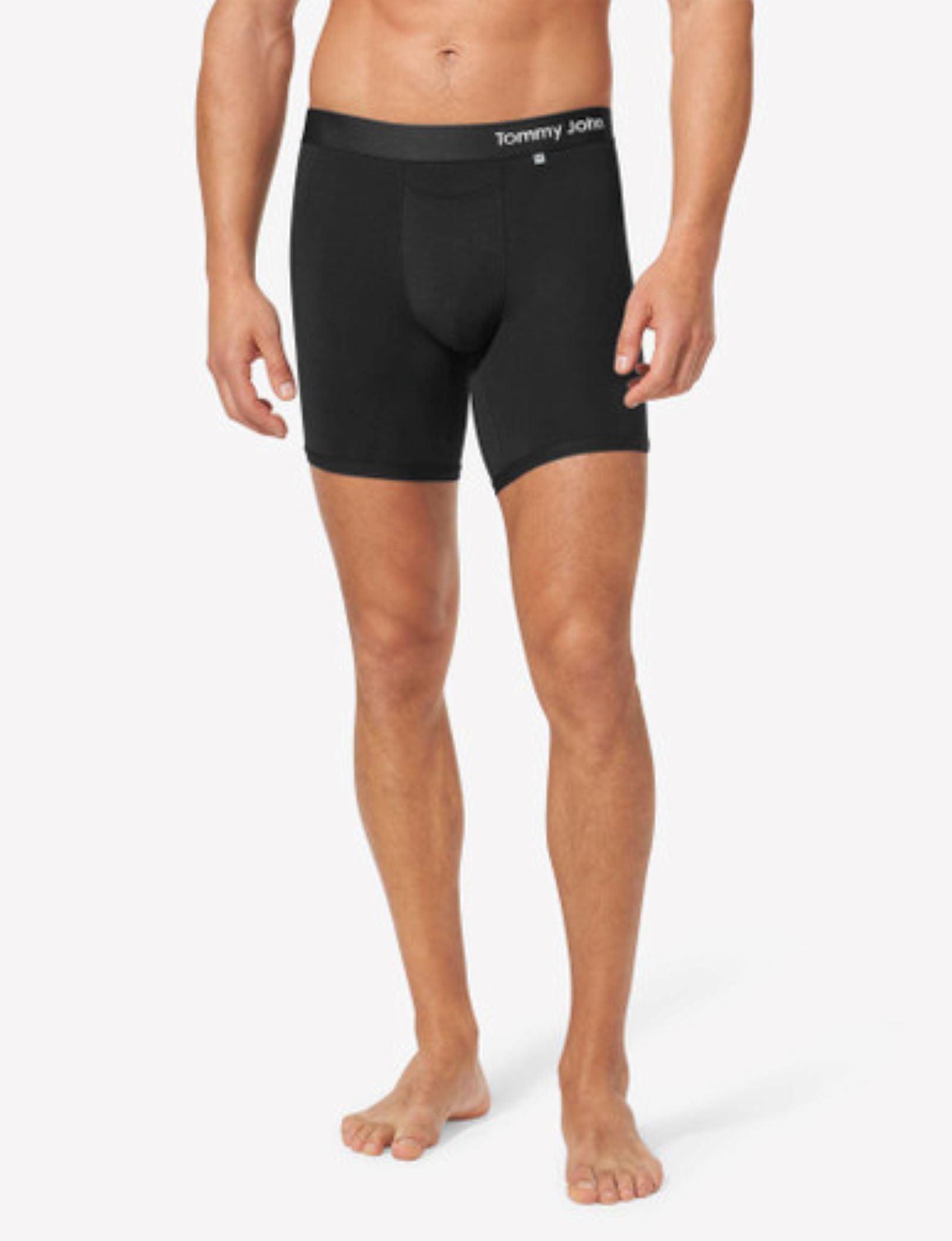 Cool Cotton Hammock Pouch™ Mid-Length Boxer Brief 6"::Black