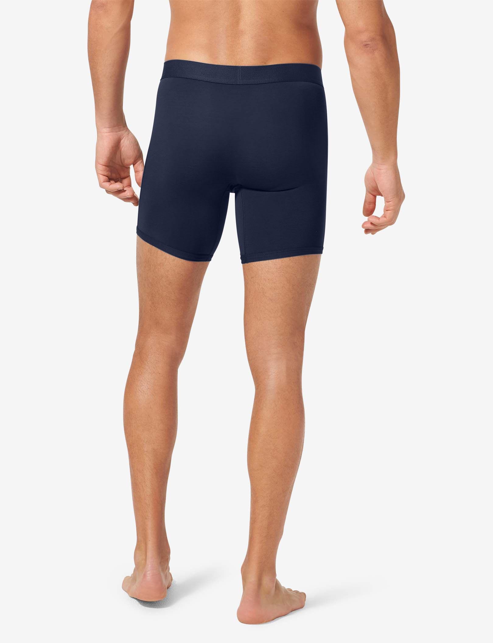 Everyday Hammock Pouch Mid-Length Boxer Brief 6" (3-Pack)::Black/Navy Blazer