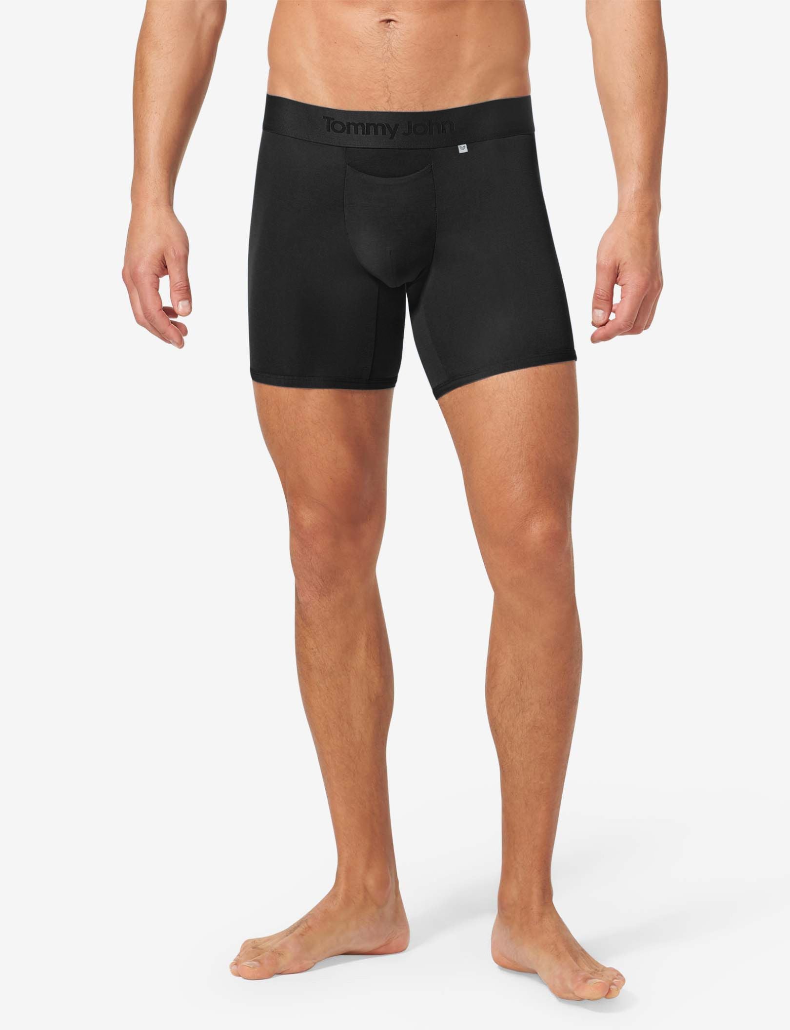 Second Skin Hammock Pouch™ Mid-Length Boxer Brief 6"::Black
