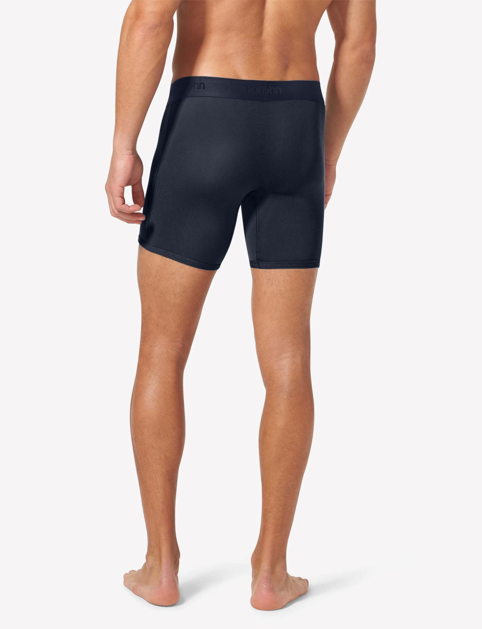 Second Skin Hammock Pouch™ Mid-Length Boxer Brief 6 Pack::Dress Blues/Turbulence/Black