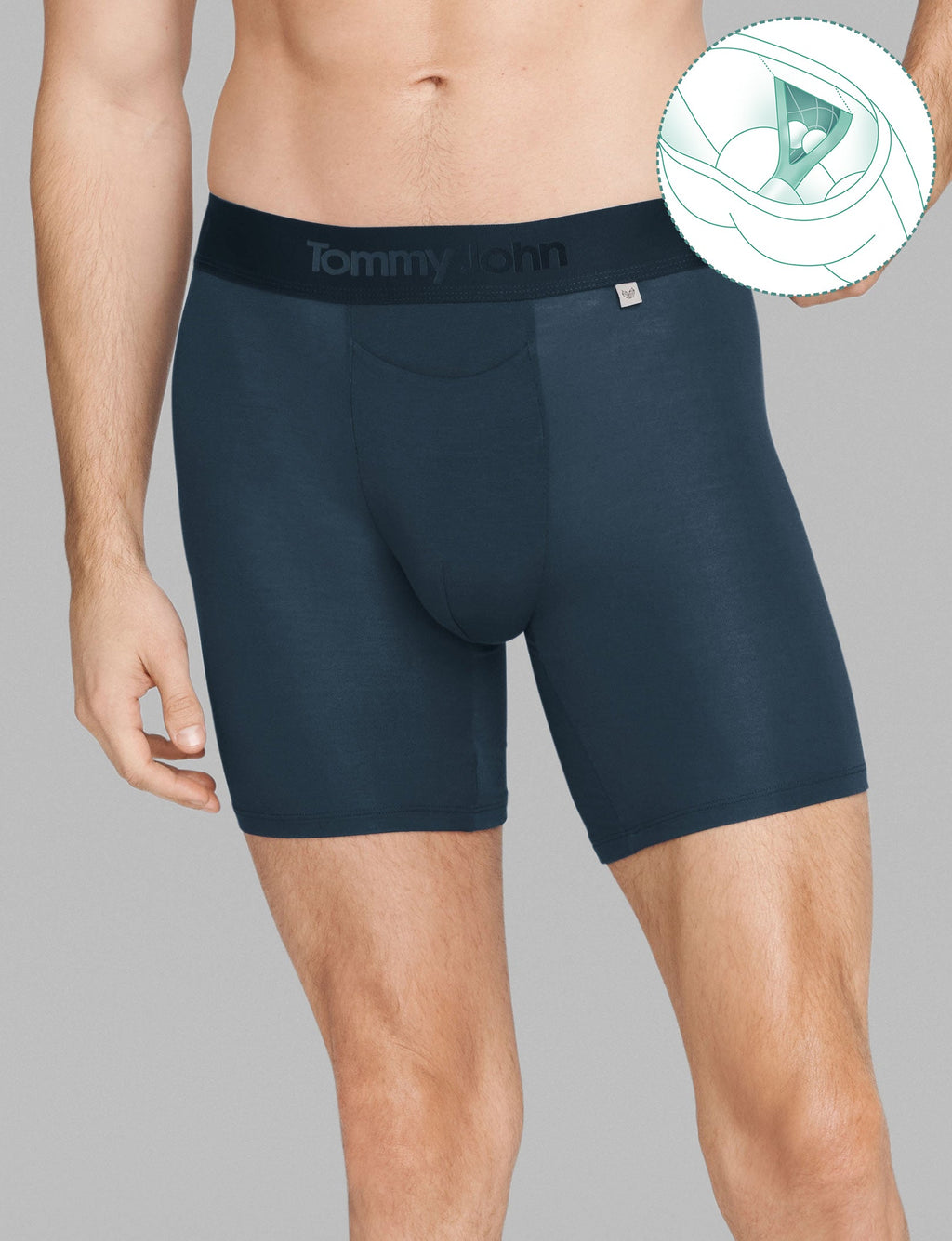 Second Skin Hammock Pouch Mid-Length Boxer Brief 6"::Dress Blues