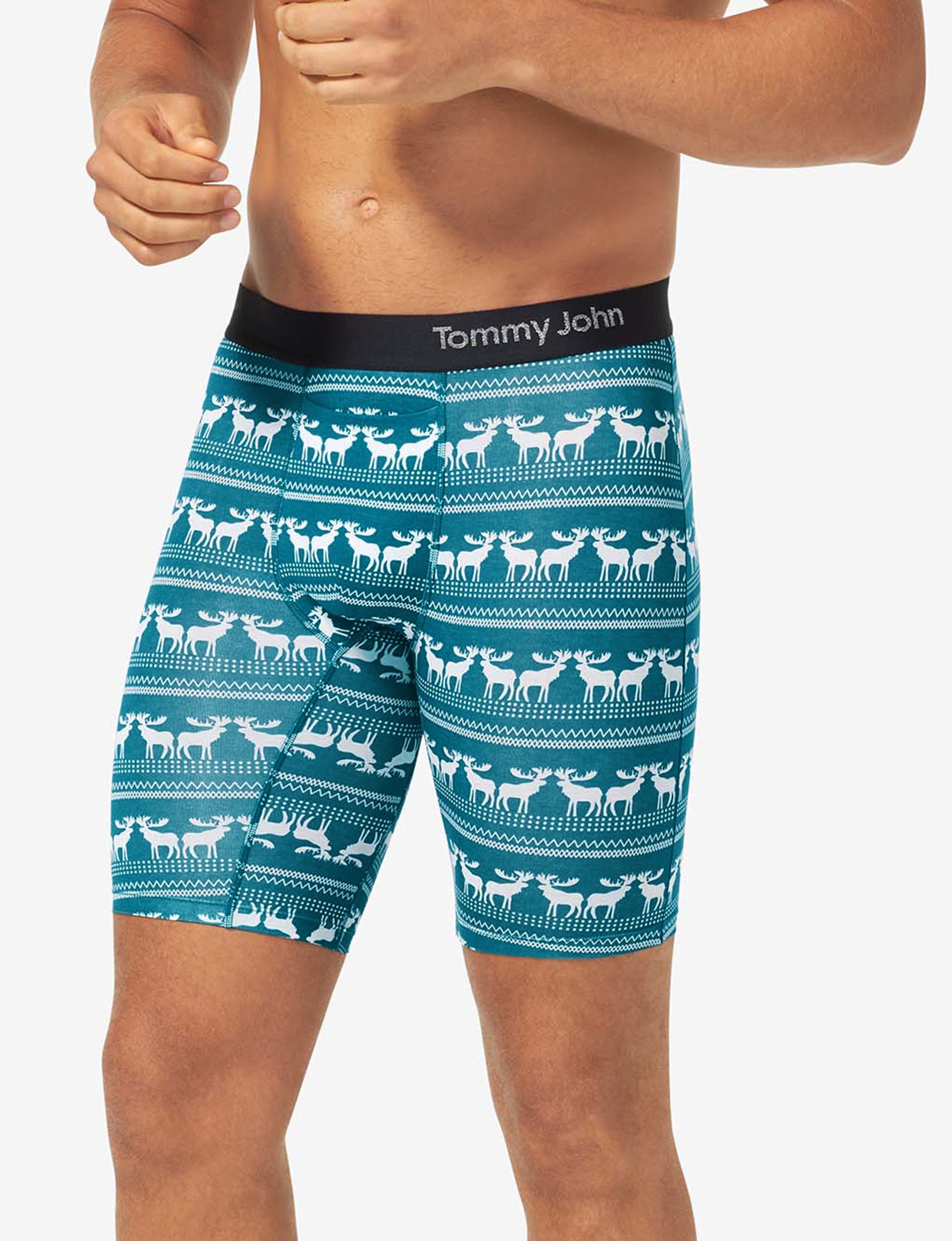 Cool Cotton Boxer Brief 8"::Moose Blanket