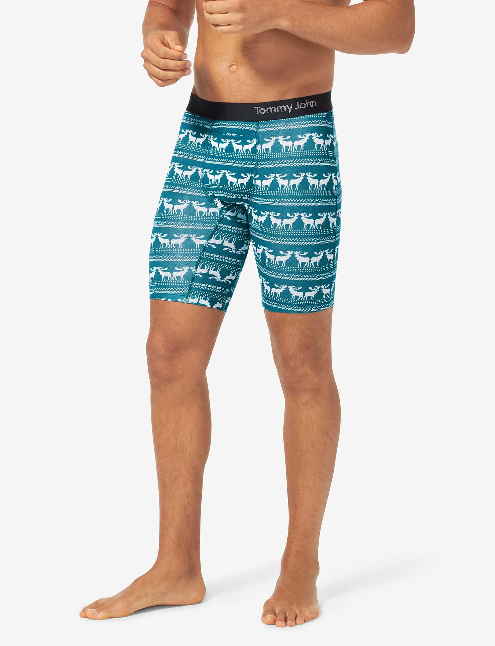 Cool Cotton Boxer Brief 8"::Moose Blanket