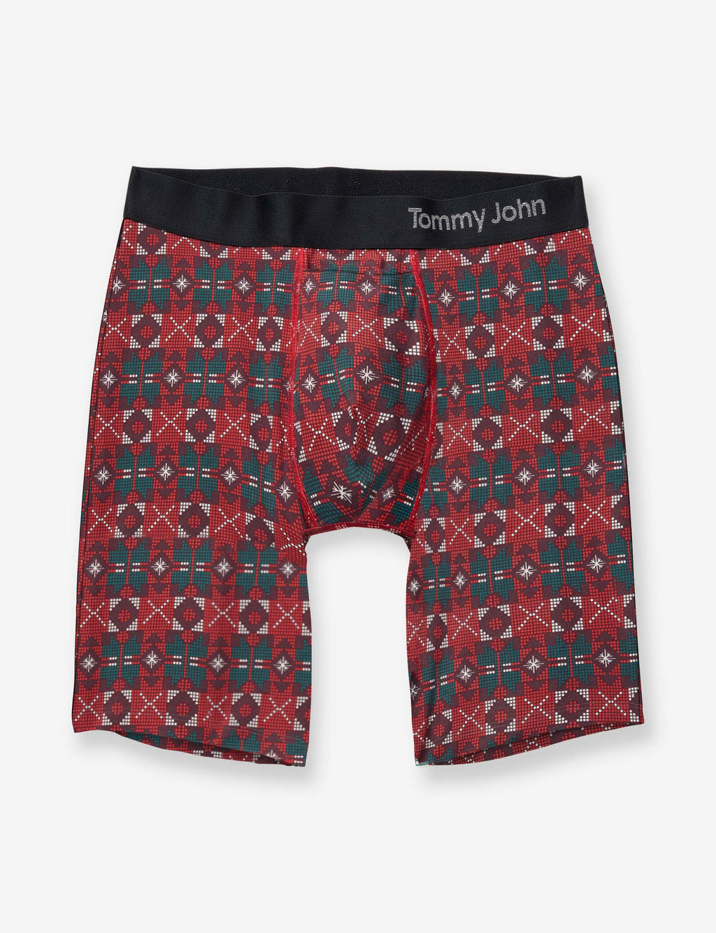Cool Cotton Boxer Brief 8"::Red North Pole