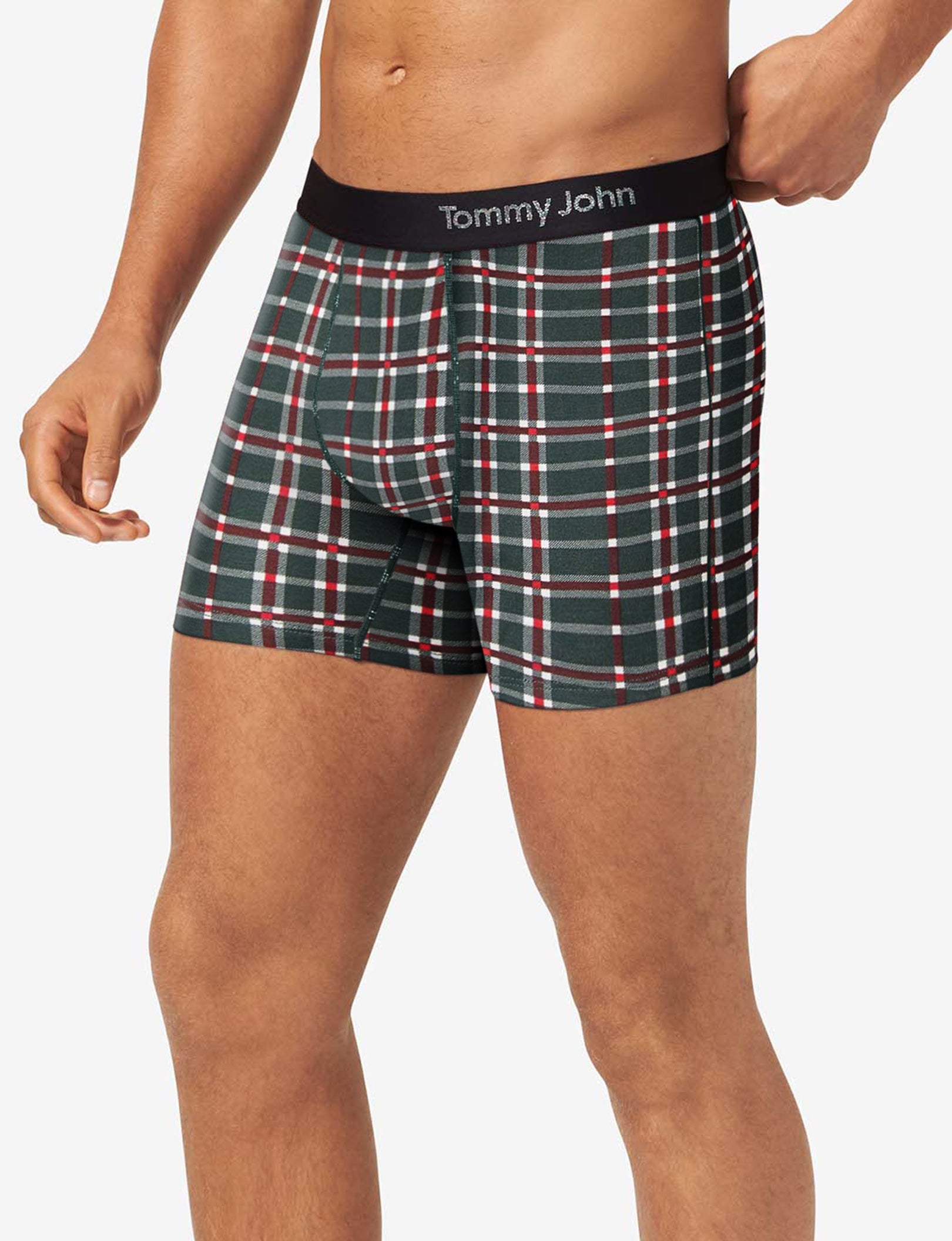 Cool Cotton Trunk 4"::Green Garden Plaid