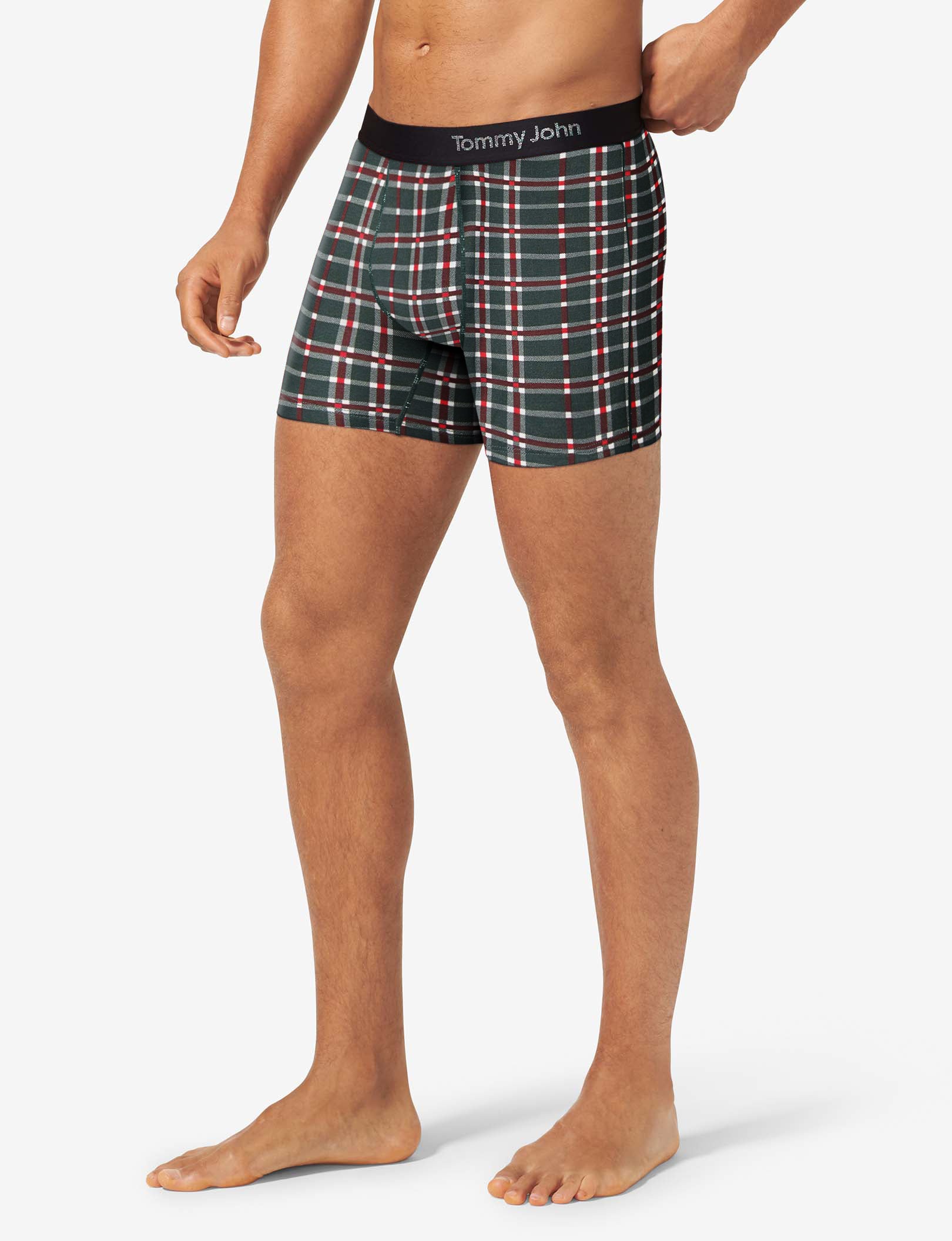 Cool Cotton Trunk 4"::Green Garden Plaid