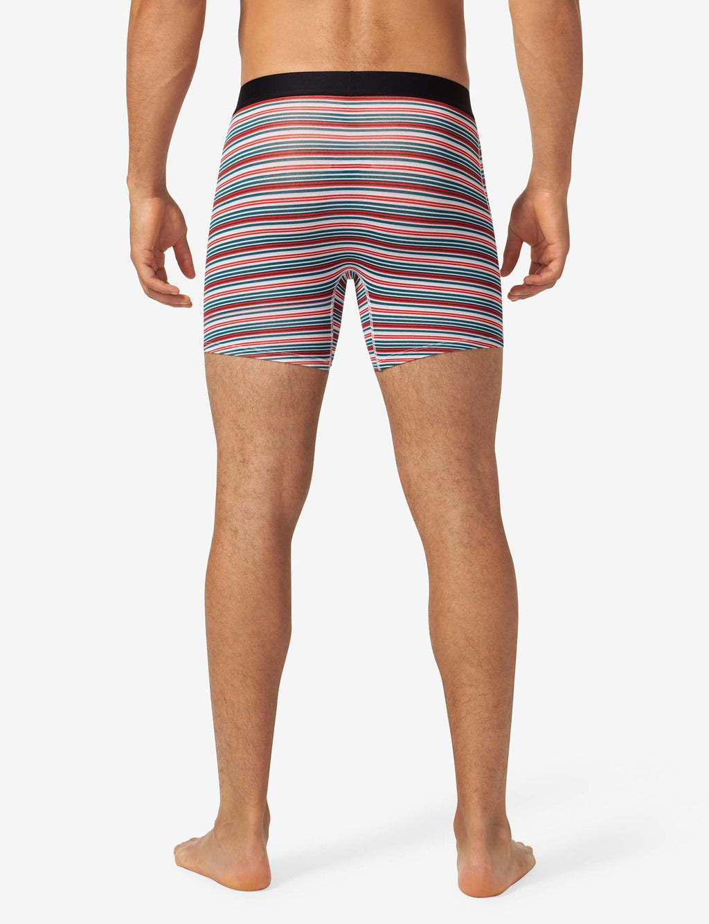 Cool Cotton Trunk 4"::Ice Blue Tabloid Stripe
