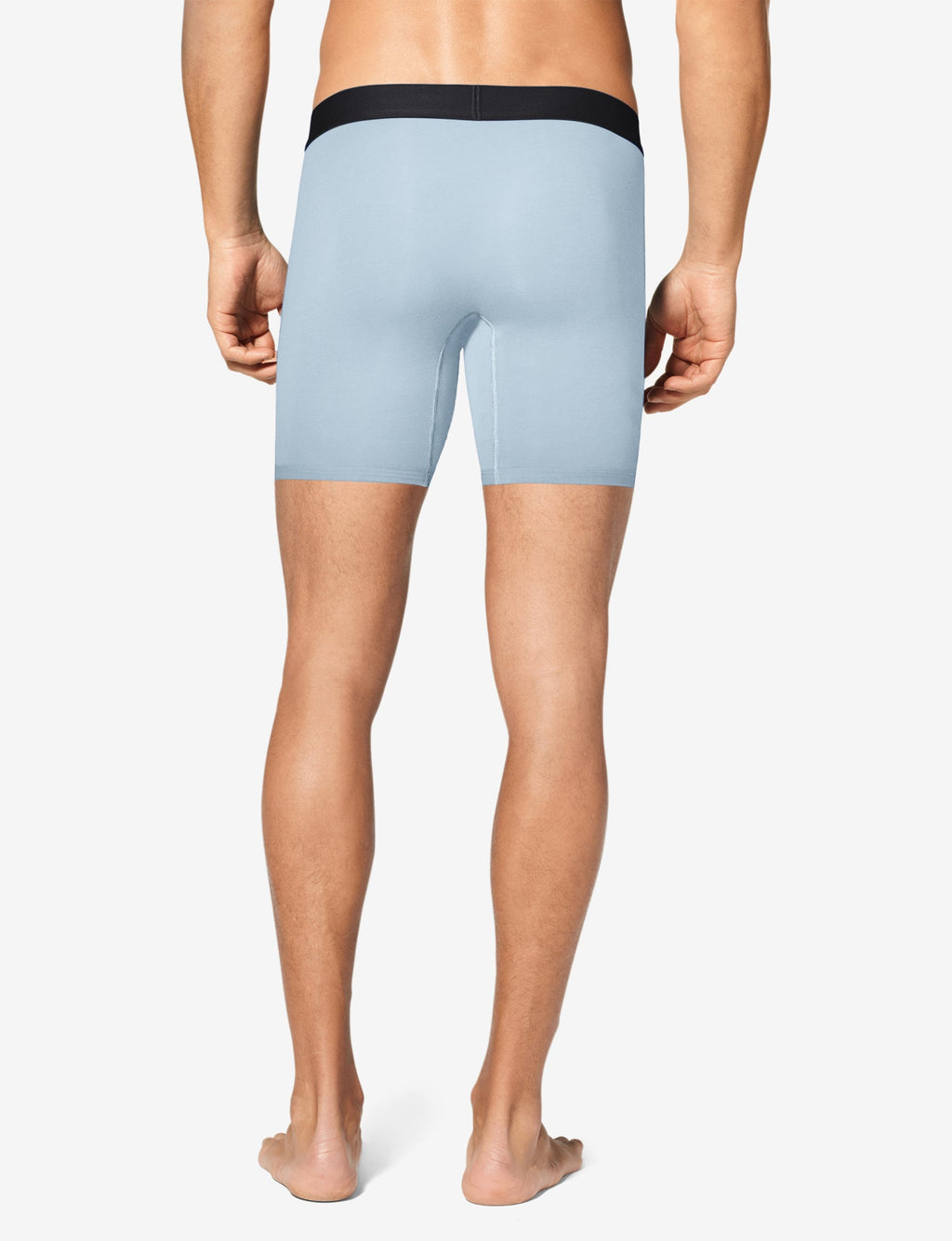 Cool Cotton Mid-Length Boxer Brief 6"::Ice Blue