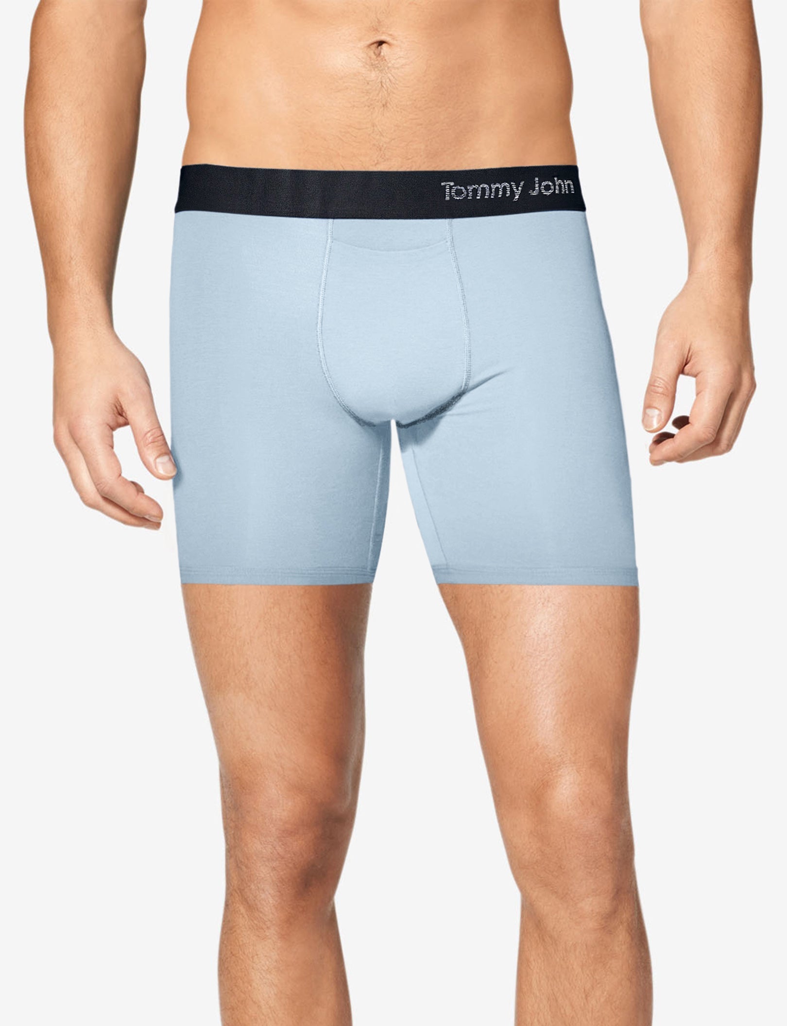 Cool Cotton Mid-Length Boxer Brief 6"::Ice Blue
