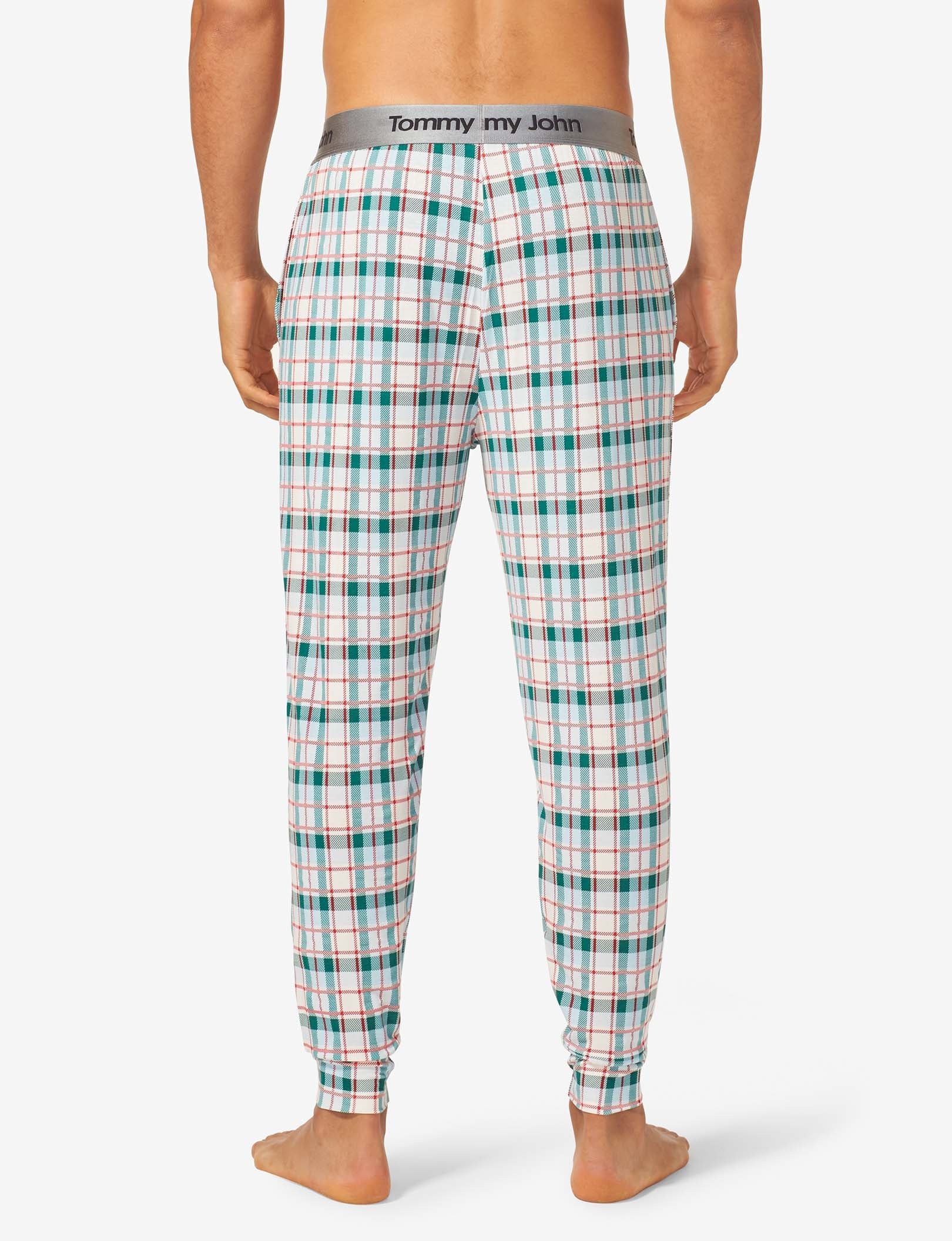 Second Skin Sleep Jogger::Coconut Milk Plaid
