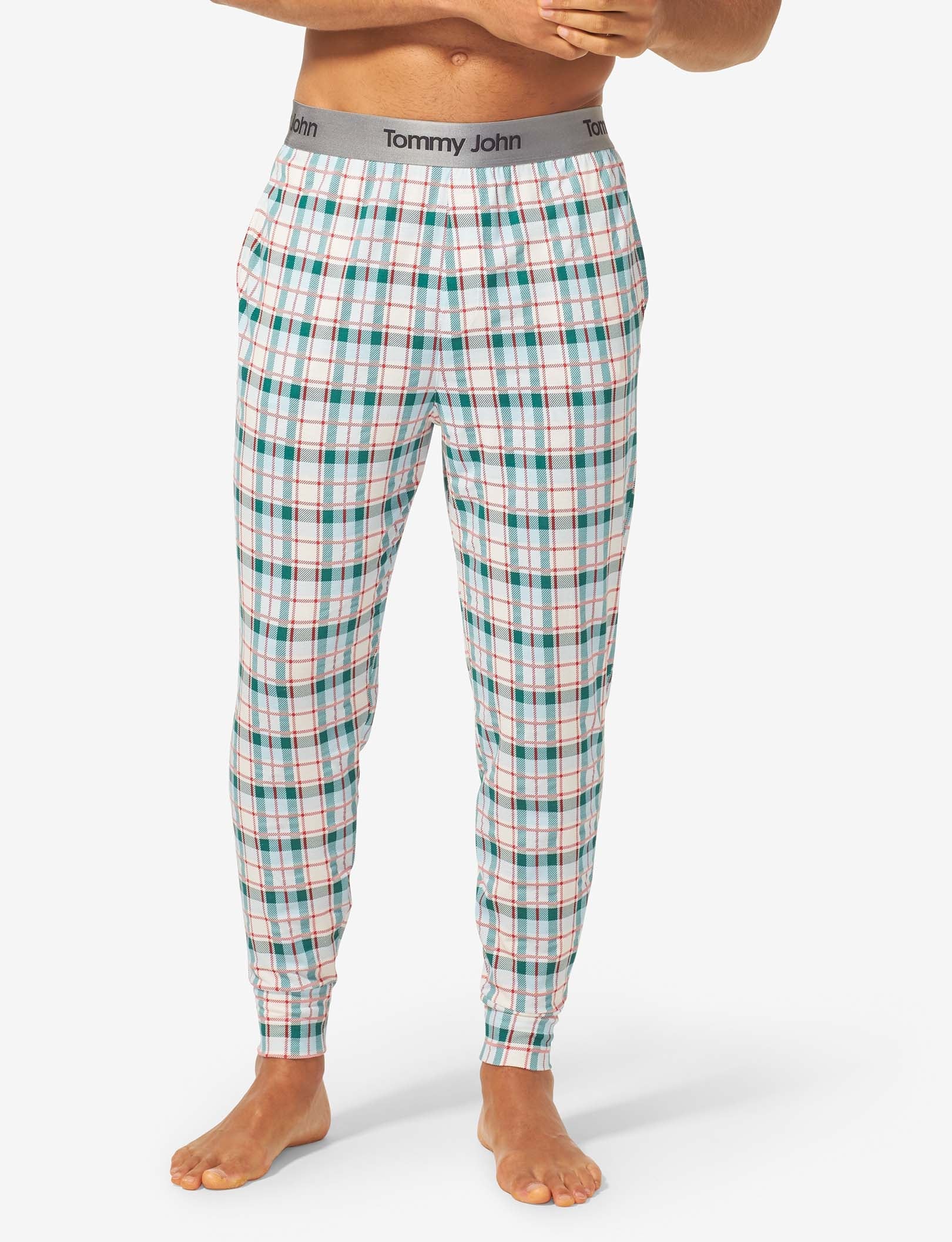 Second Skin Sleep Jogger::Coconut Milk Plaid