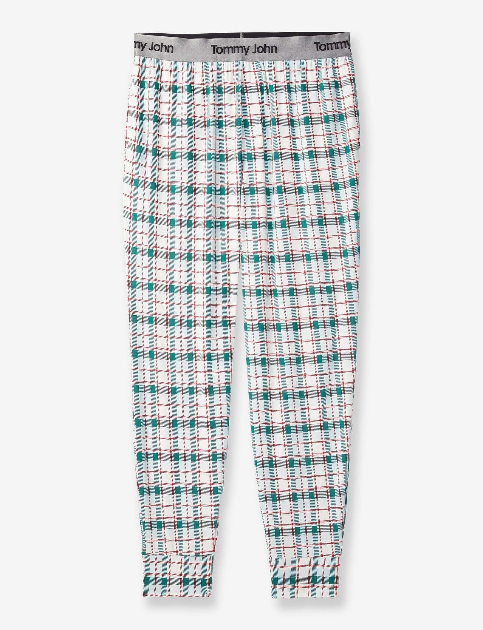 Second Skin Sleep Jogger::Coconut Milk Plaid