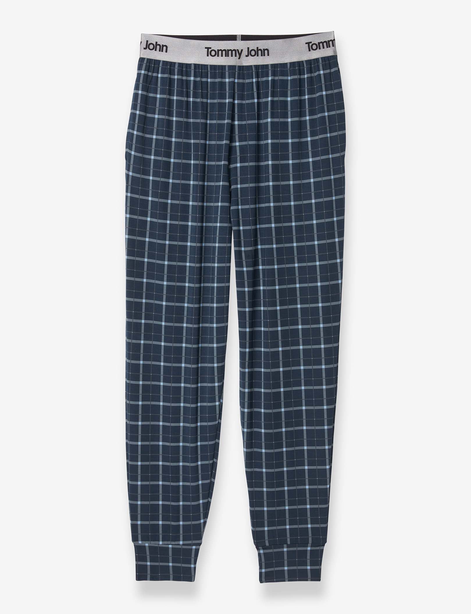 Second Skin Sleep Jogger::Dress Blues Electric Plaid