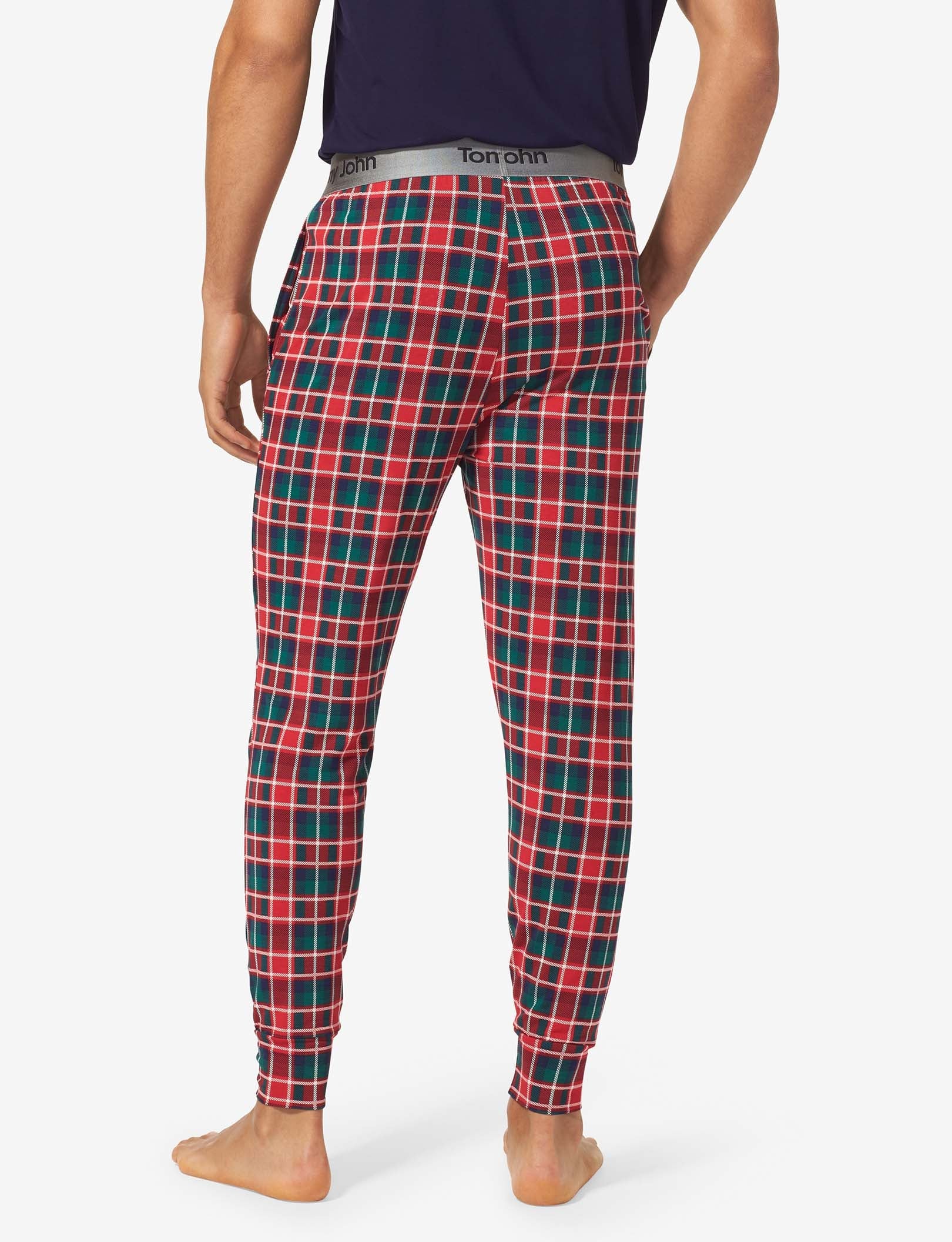 Second Skin Sleep Jogger::Haute Red Plaid