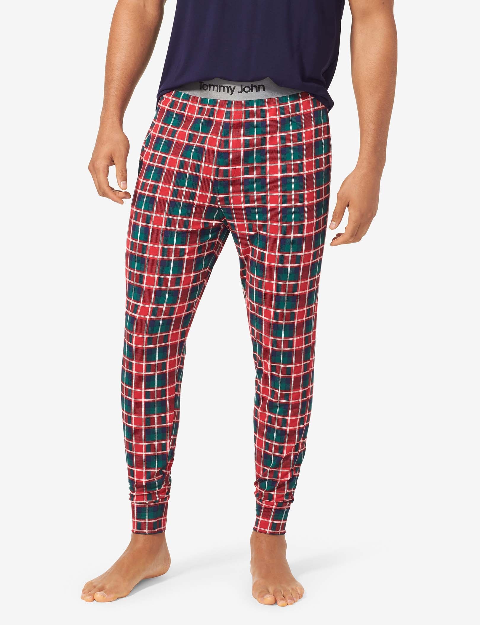 Second Skin Sleep Jogger::Haute Red Plaid