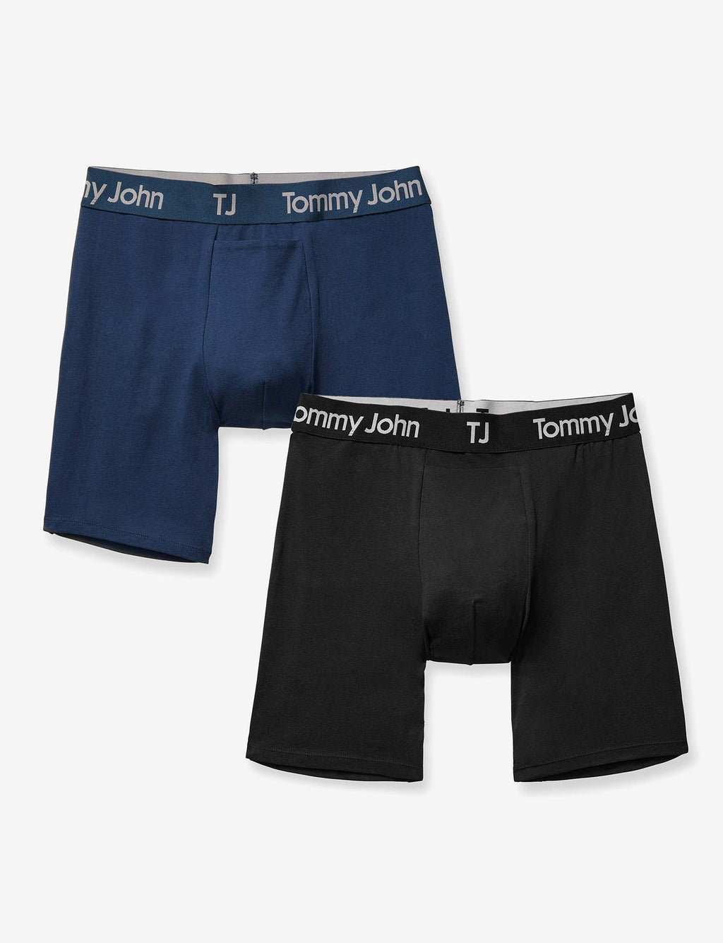 TJ Cotton Stretch Mid-Length Boxer Brief 6” (2-Pack)::Dress Blues/Black