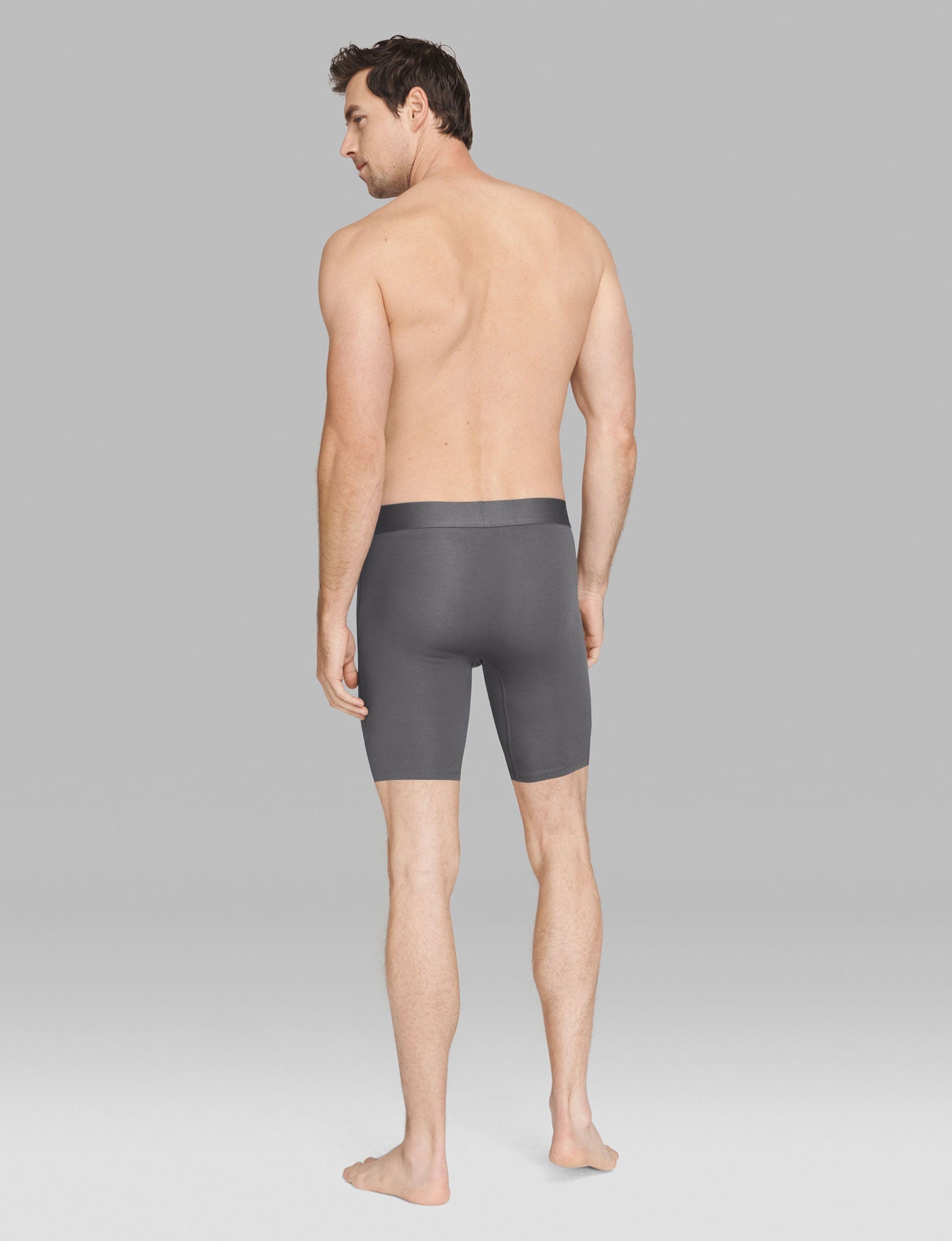 Cool Cotton Hammock Pouch™ Boxer Brief 8"::Iron Grey
