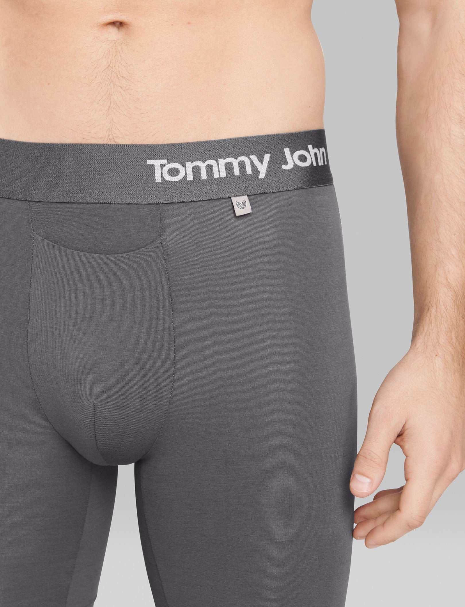Cool Cotton Hammock Pouch™ Boxer Brief 8"::Iron Grey