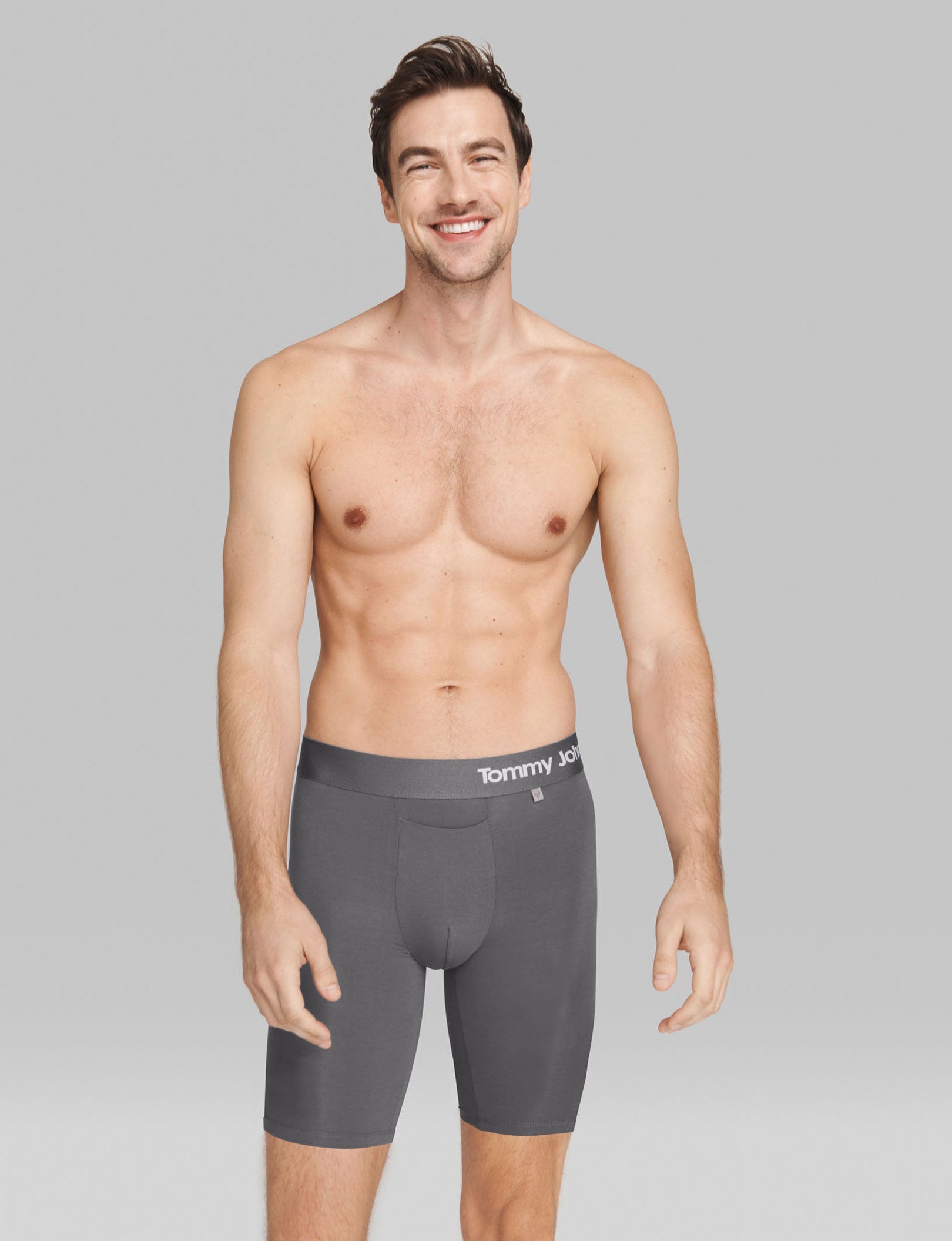 Cool Cotton Hammock Pouch™ Boxer Brief 8"::Iron Grey