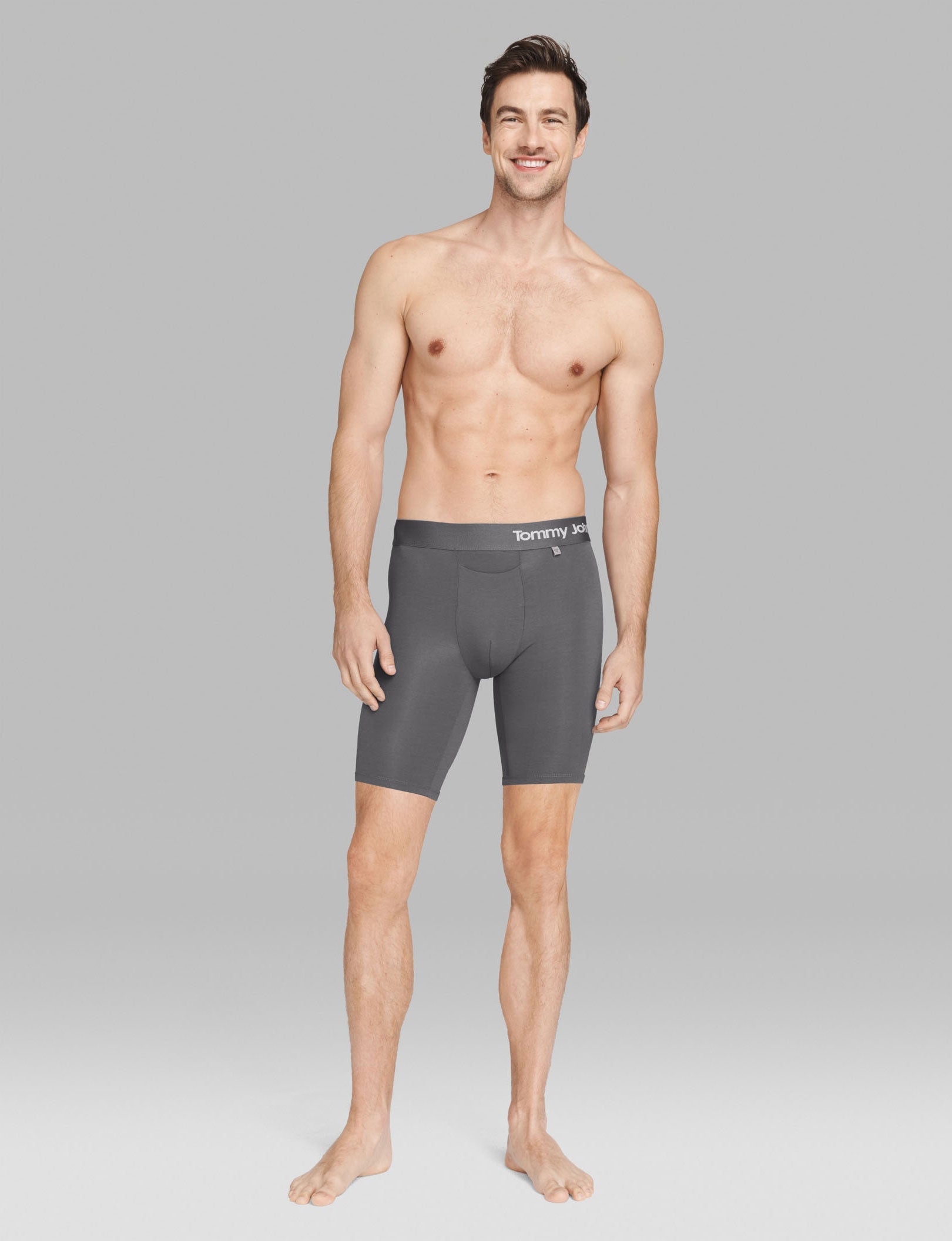 Cool Cotton Hammock Pouch™ Boxer Brief 8"::Iron Grey