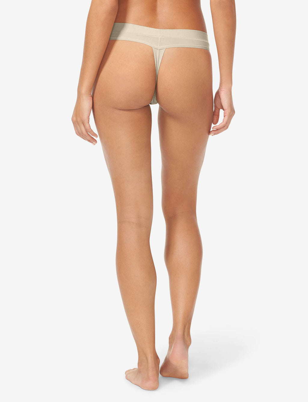 Women's Cool Cotton Thong::Parchment