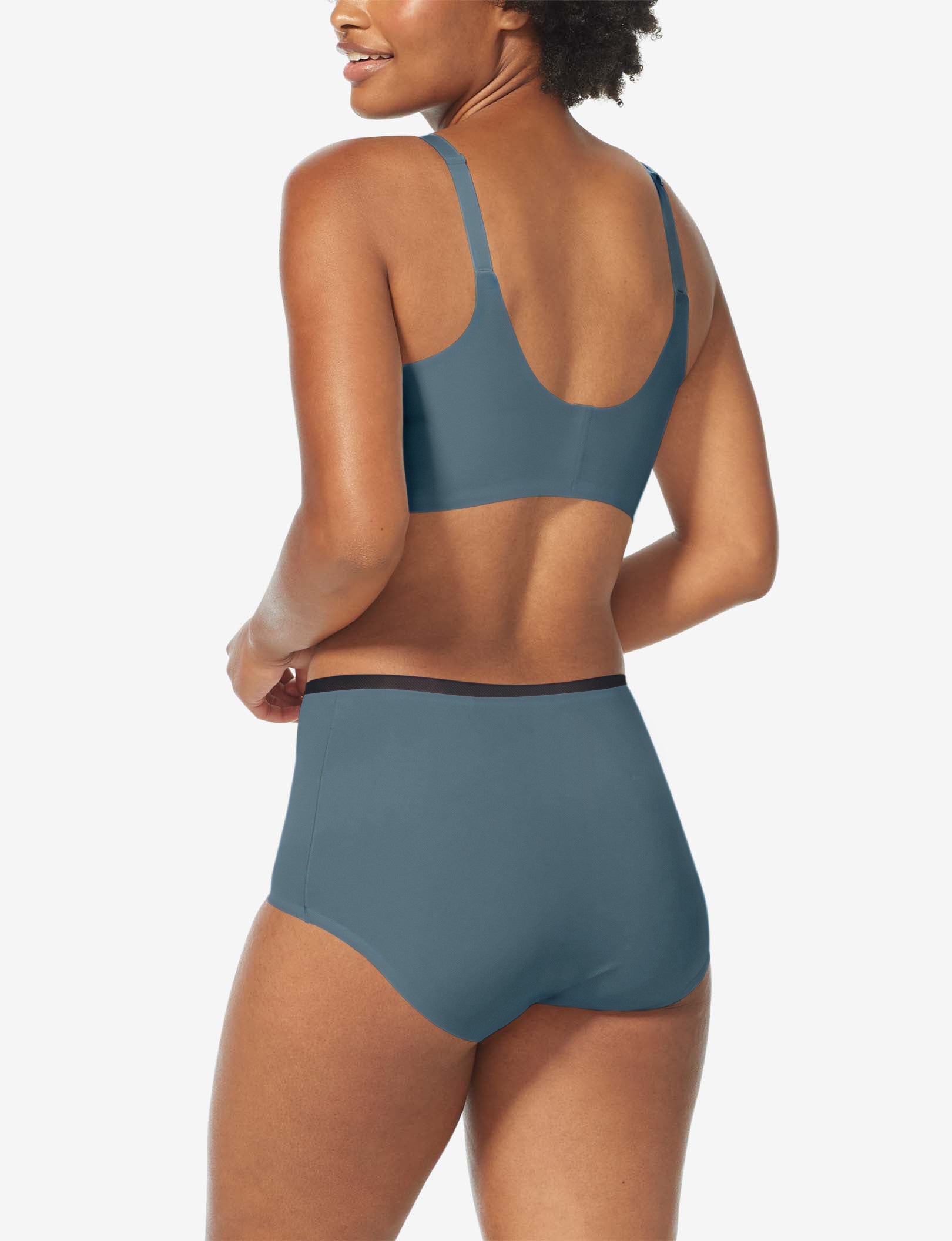 Comfort Smoothing Triangle Bralette::Orion Blue