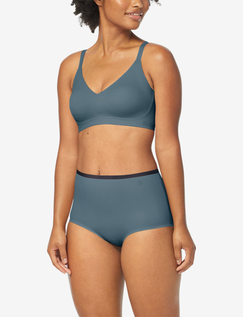Comfort Smoothing Triangle Bralette::Orion Blue