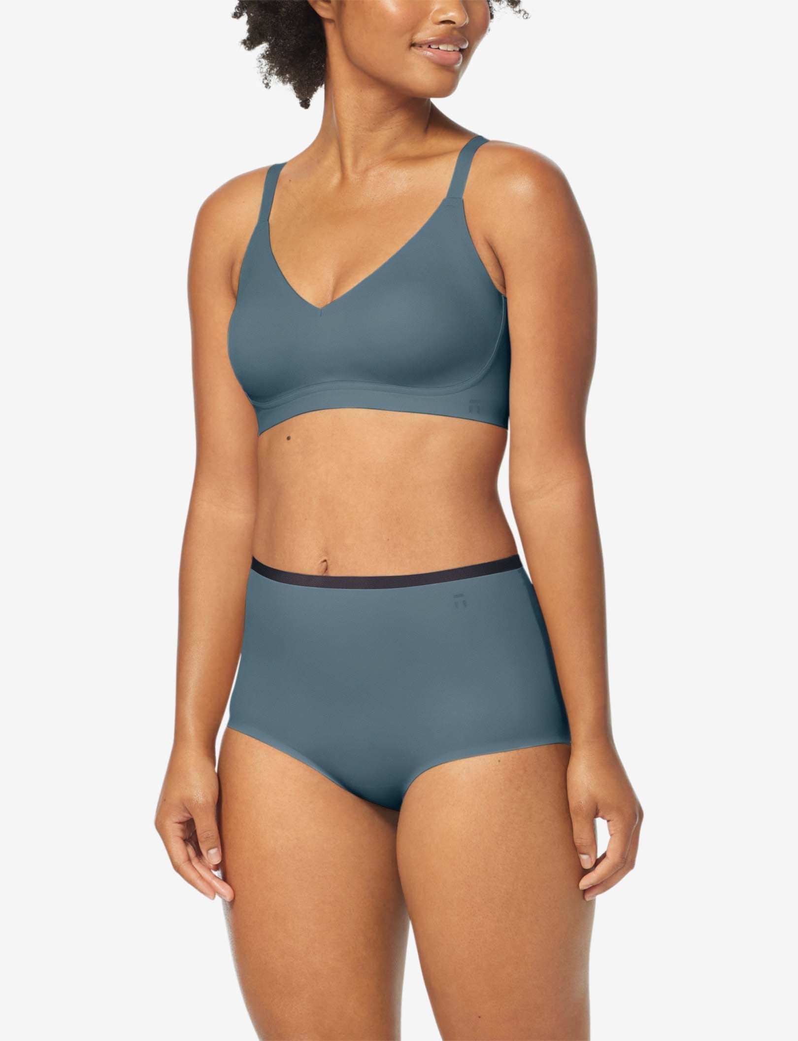 Comfort Smoothing Triangle Bralette::Orion Blue
