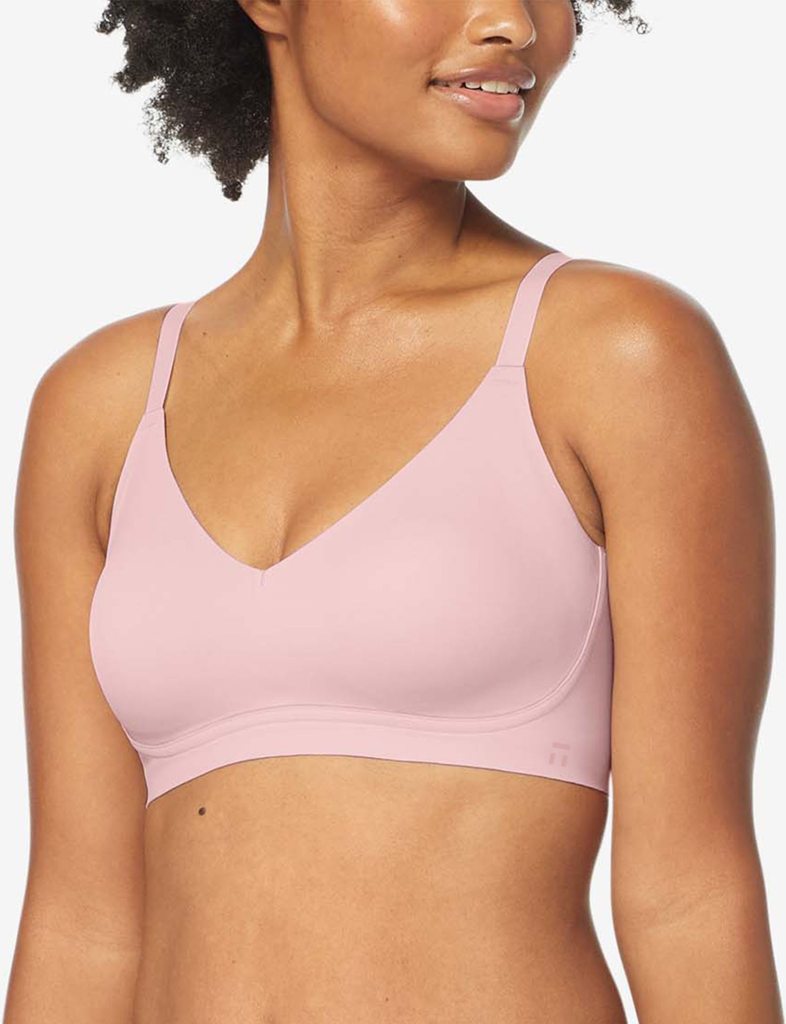 Comfort Smoothing Triangle Bralette::Peachskin