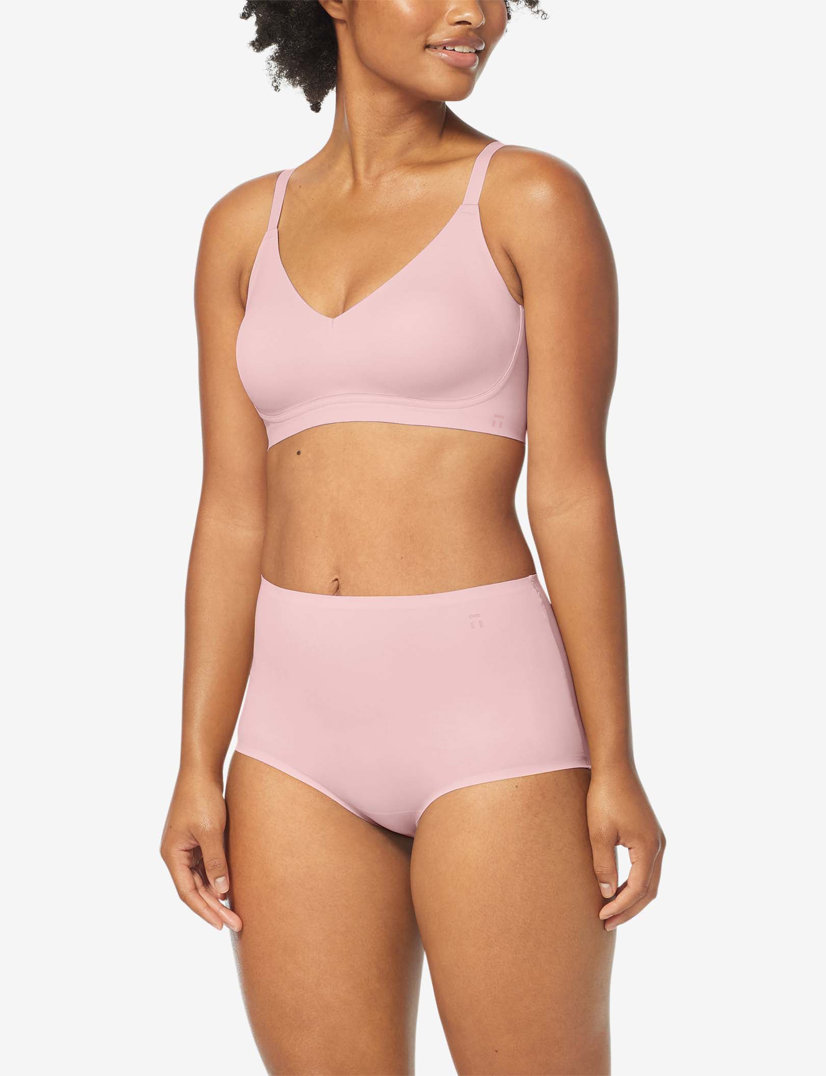 Comfort Smoothing Triangle Bralette::Peachskin