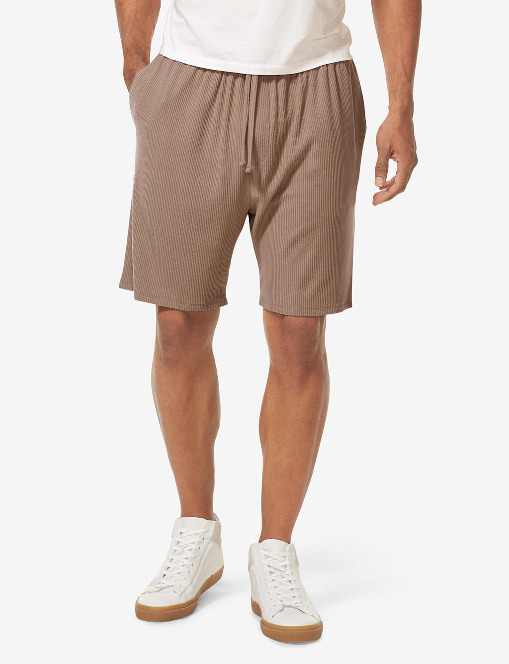 Zen Ribbed Short::Woodsmoke