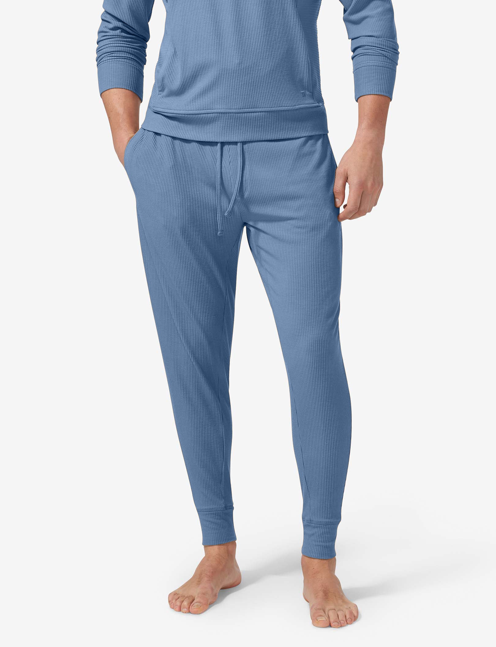 Zen Ribbed Jogger::Bering Sea