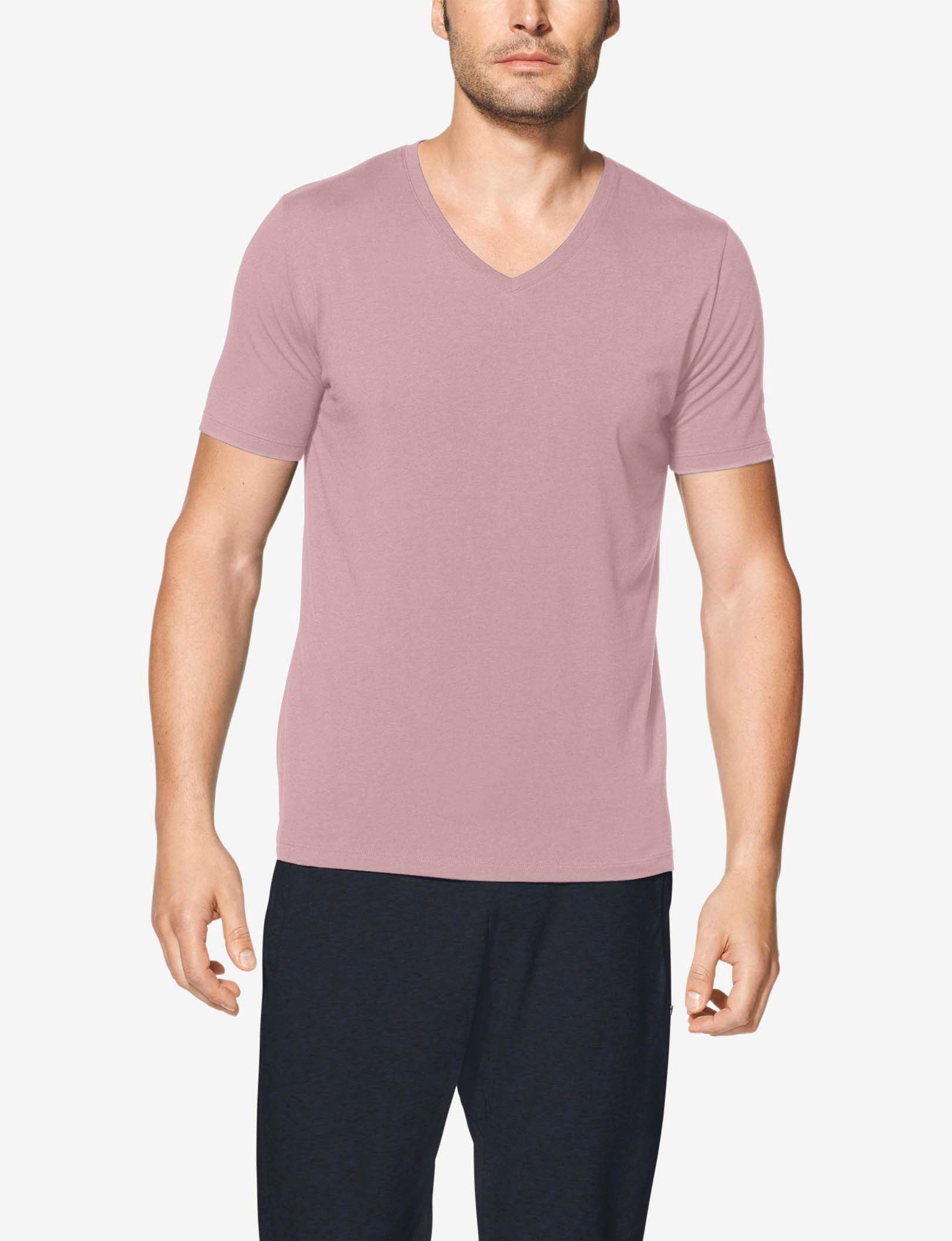 Second Skin V-Neck Tee::Sea Fog