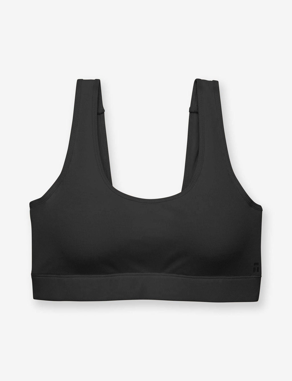 Second Skin Micro Rib Bralette::Black Micro Rib