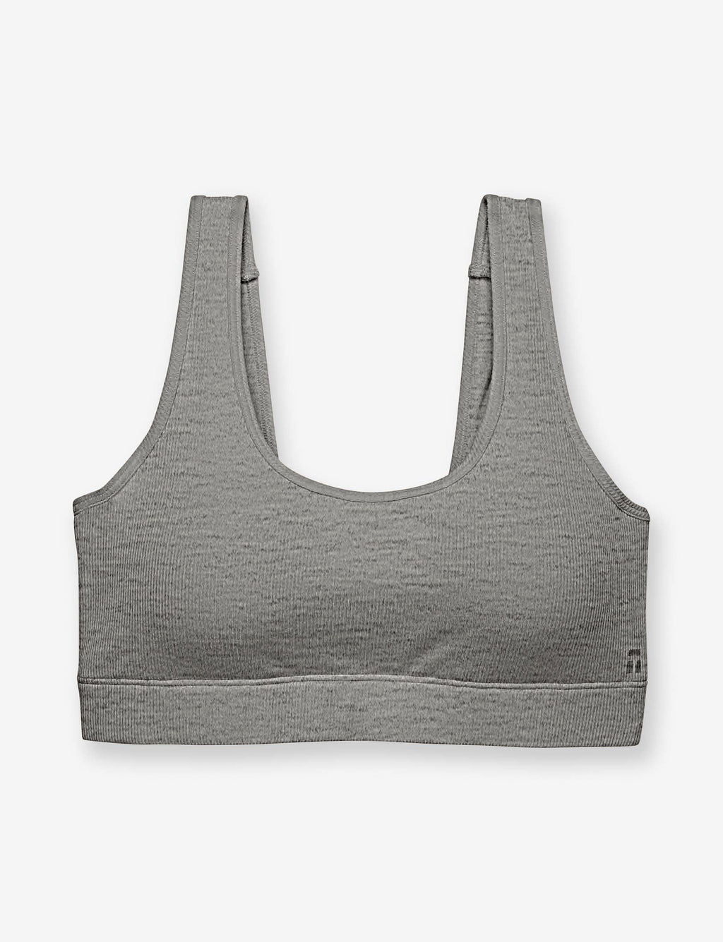 Second Skin Micro Rib Bralette::Medium Heather Grey Micro Rib