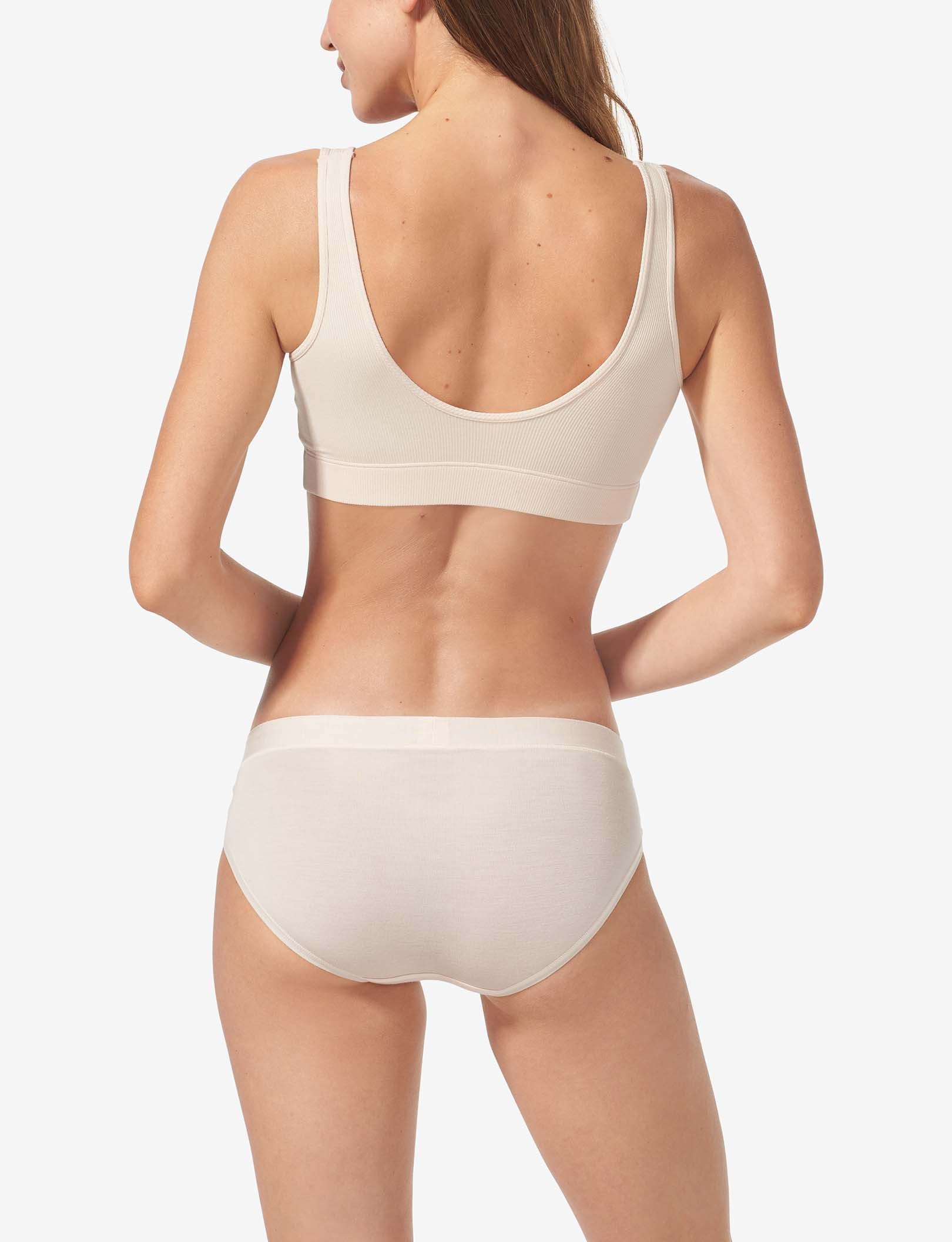 Second Skin Micro Rib Bralette::Pastel Rose Tan Micro Rib