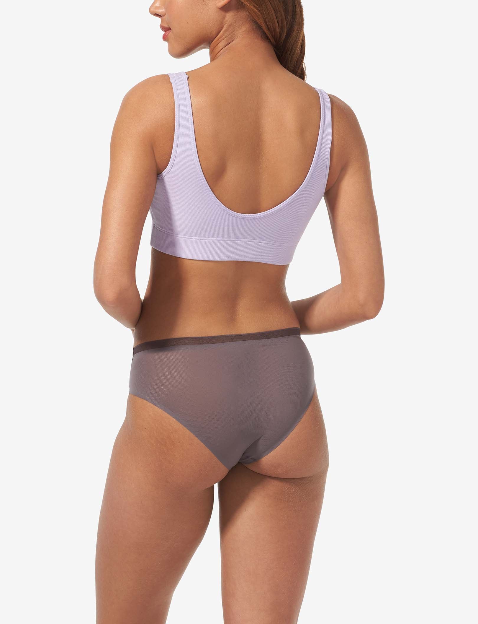 Second Skin Micro Rib Bralette::Lavender Micro Rib