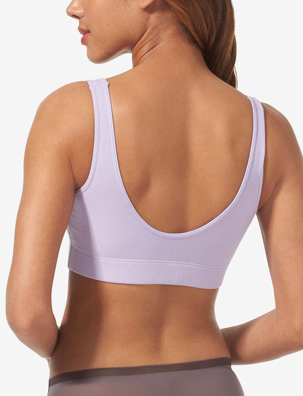 Second Skin Micro Rib Bralette::Lavender Micro Rib