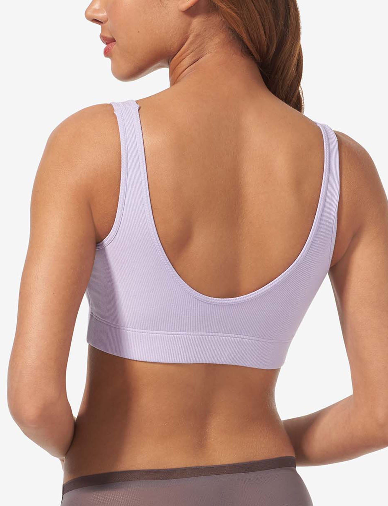 Second Skin Micro Rib Bralette::Lavender Micro Rib