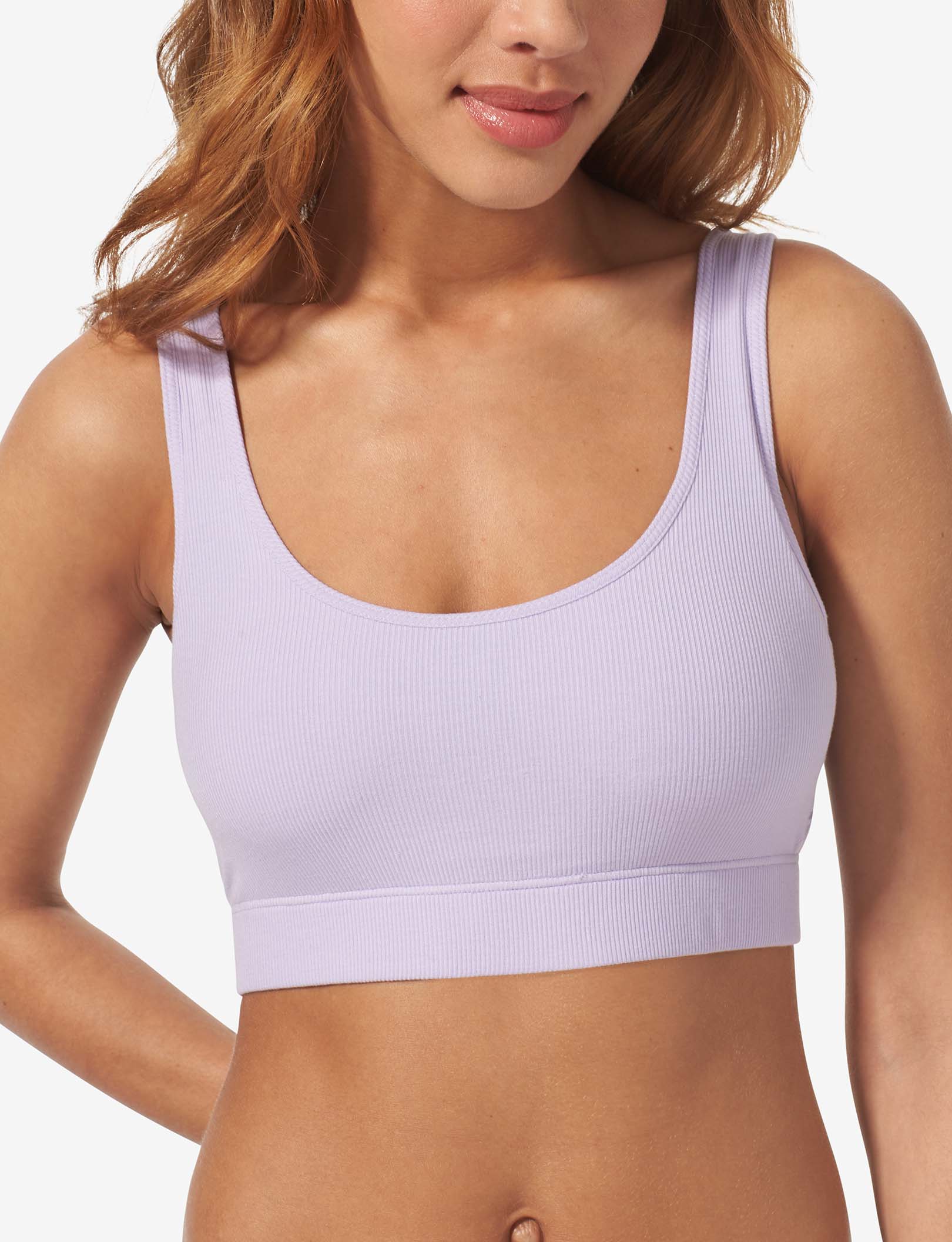 Second Skin Micro Rib Bralette::Lavender Micro Rib