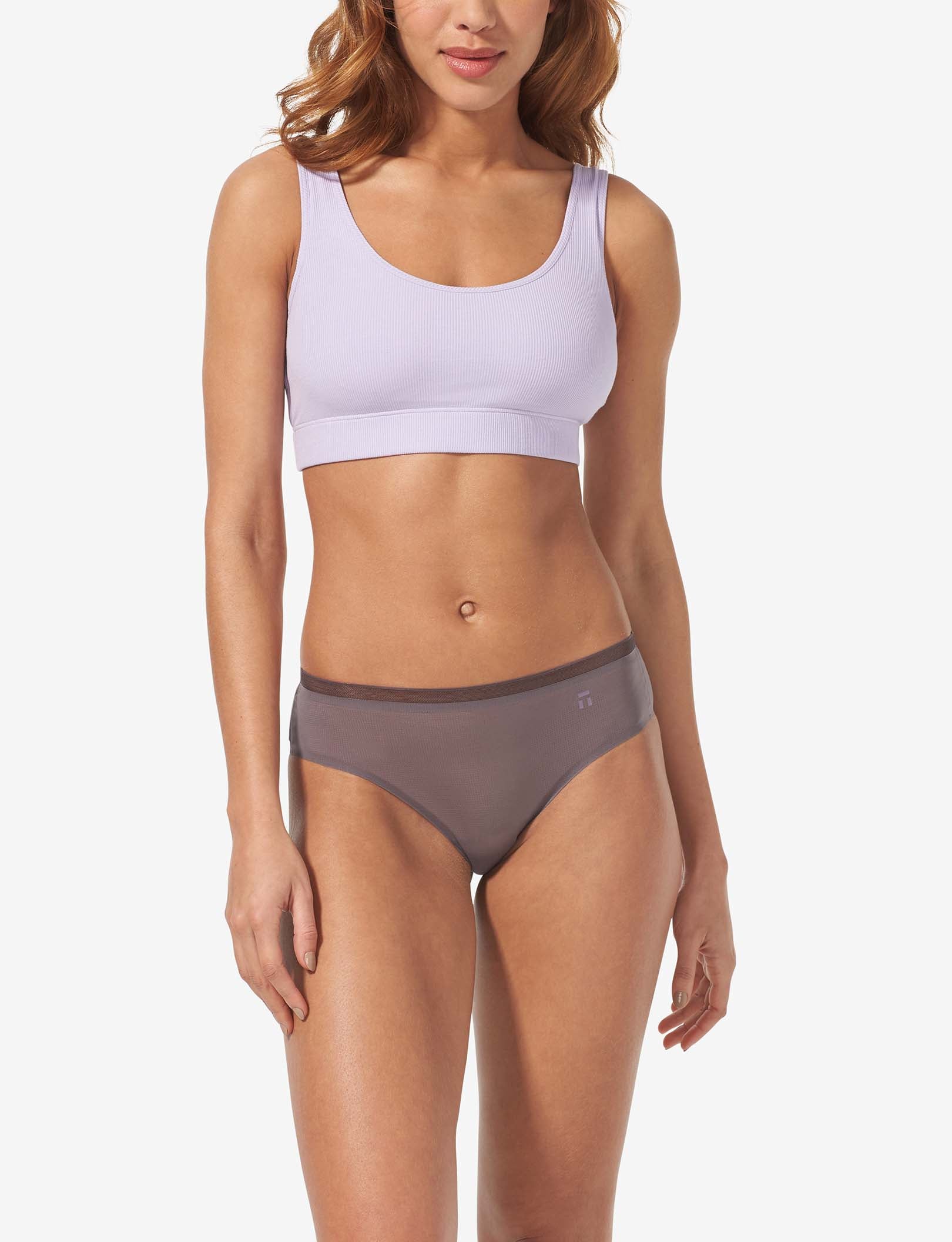 Second Skin Micro Rib Bralette::Lavender Micro Rib