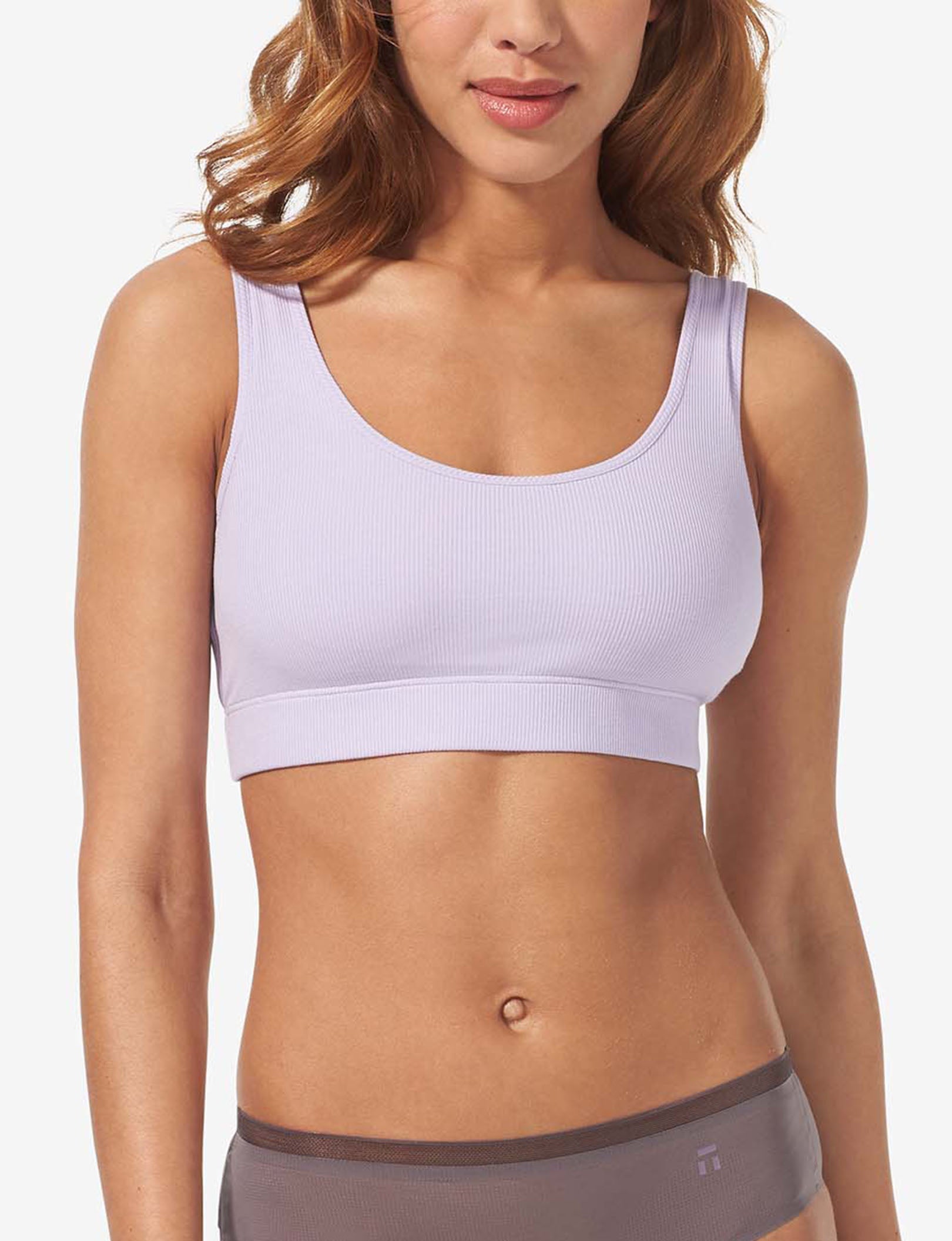 Second Skin Micro Rib Bralette::Lavender Micro Rib