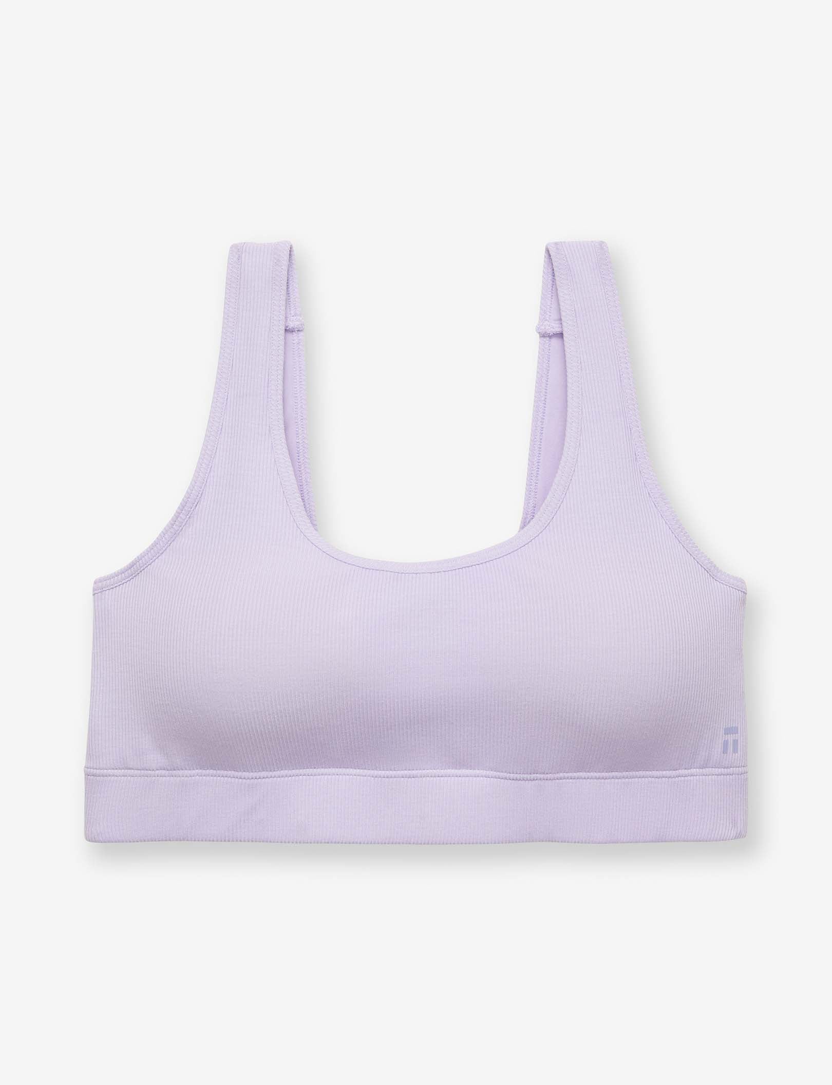 Second Skin Micro Rib Bralette::Lavender Micro Rib