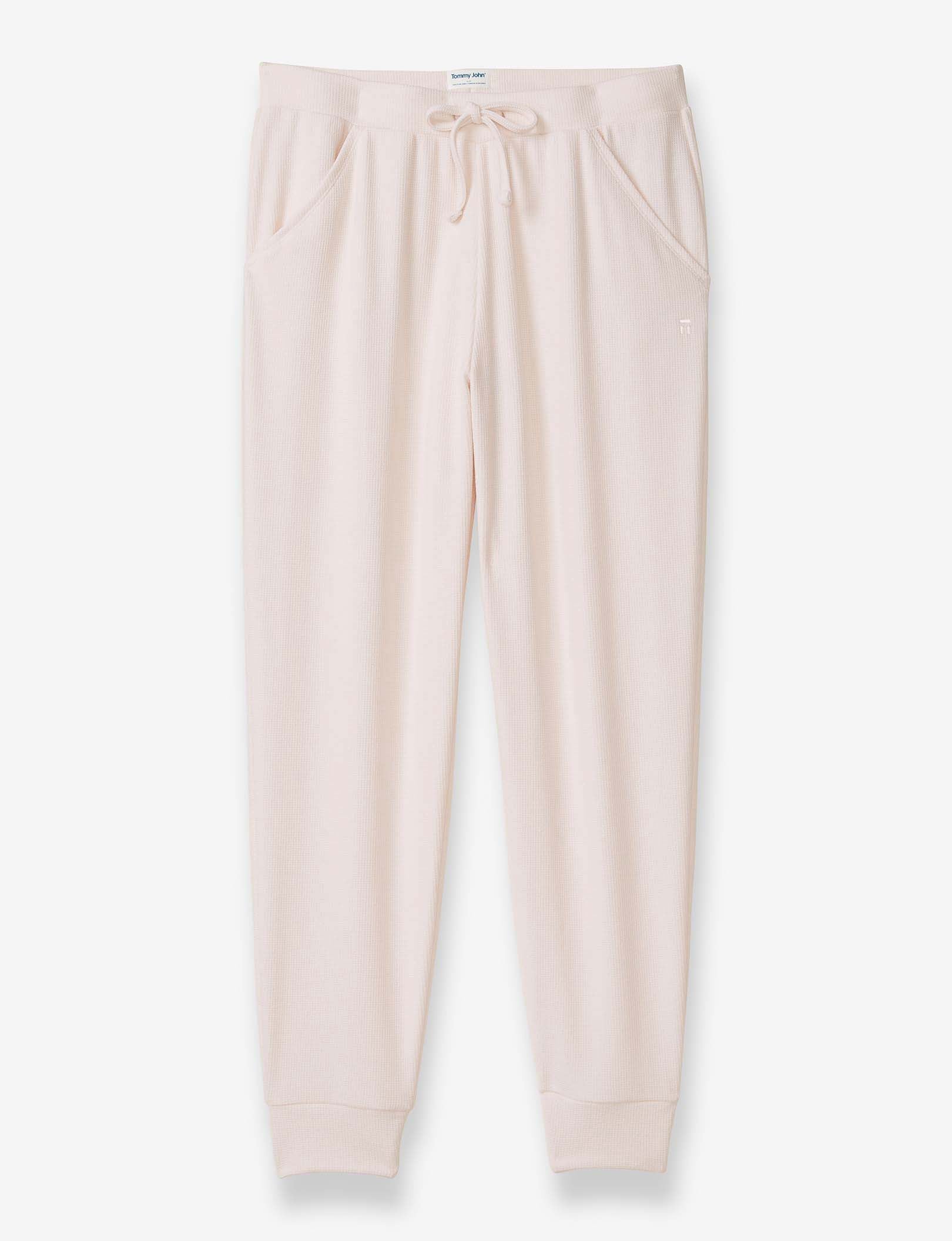 Women's Zen Waffle Tee & Jogger Set::Pastel Parchment Waffle