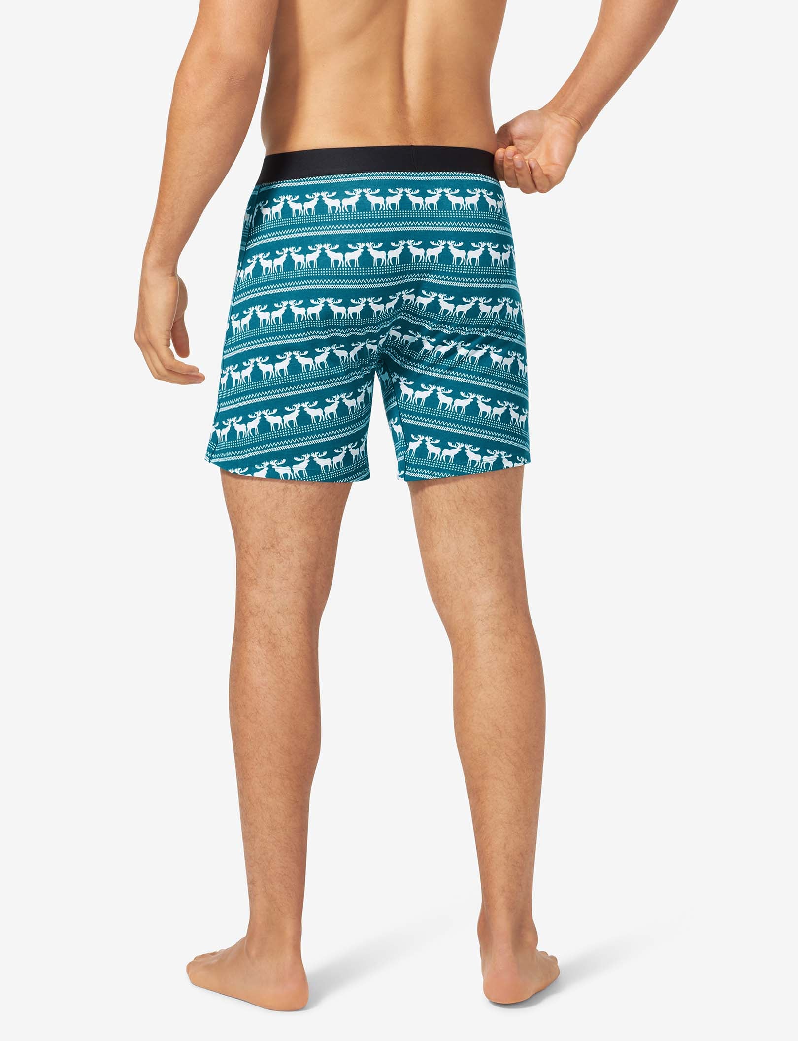 Cool Cotton Relaxed Fit Boxer 6"::Moose Blanket