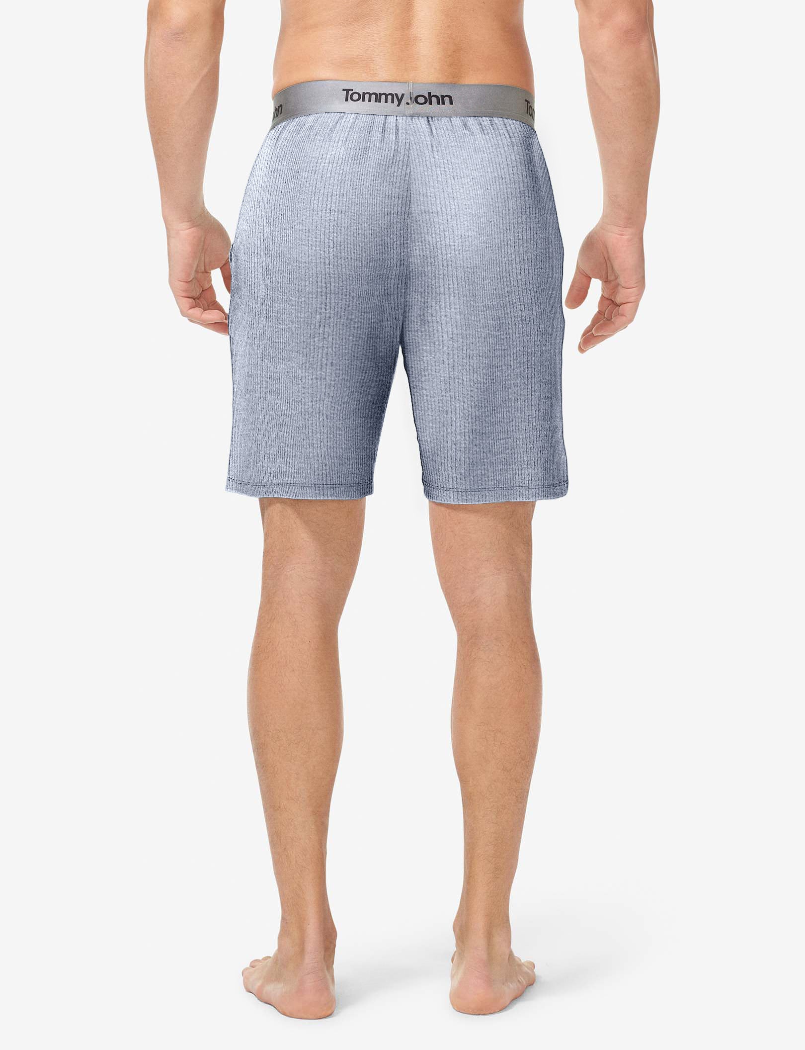 Second Skin Luxe Rib Sleep Short::Dress Blues Heather Rib