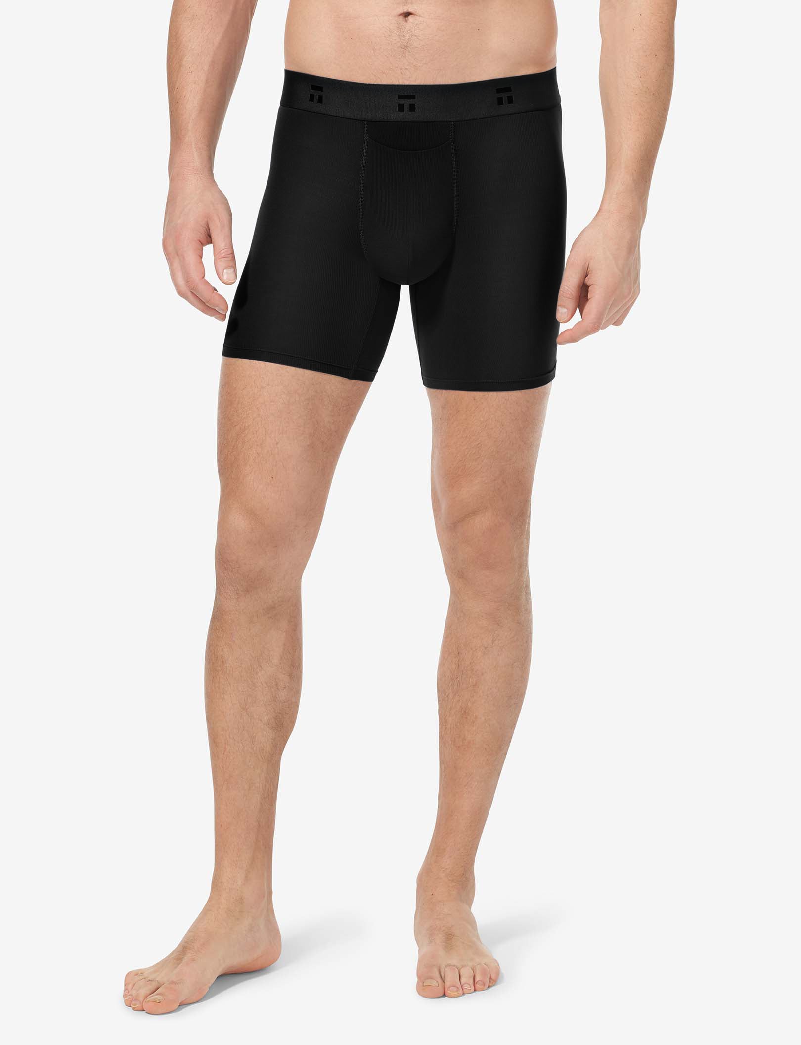 Air Mid-Length Boxer Brief 6"::Black