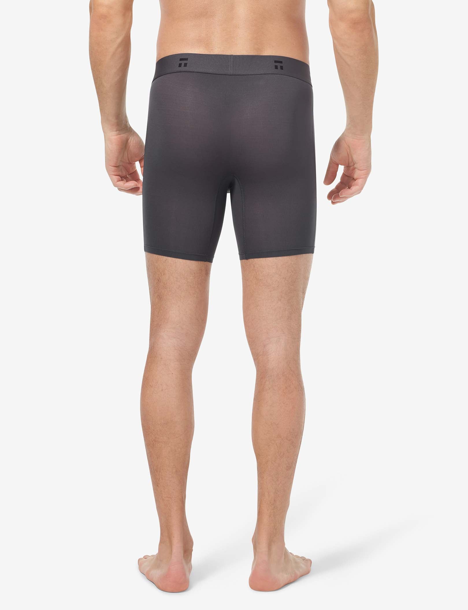 Air Mid-Length Boxer Brief 6"::Gray Pinstripe